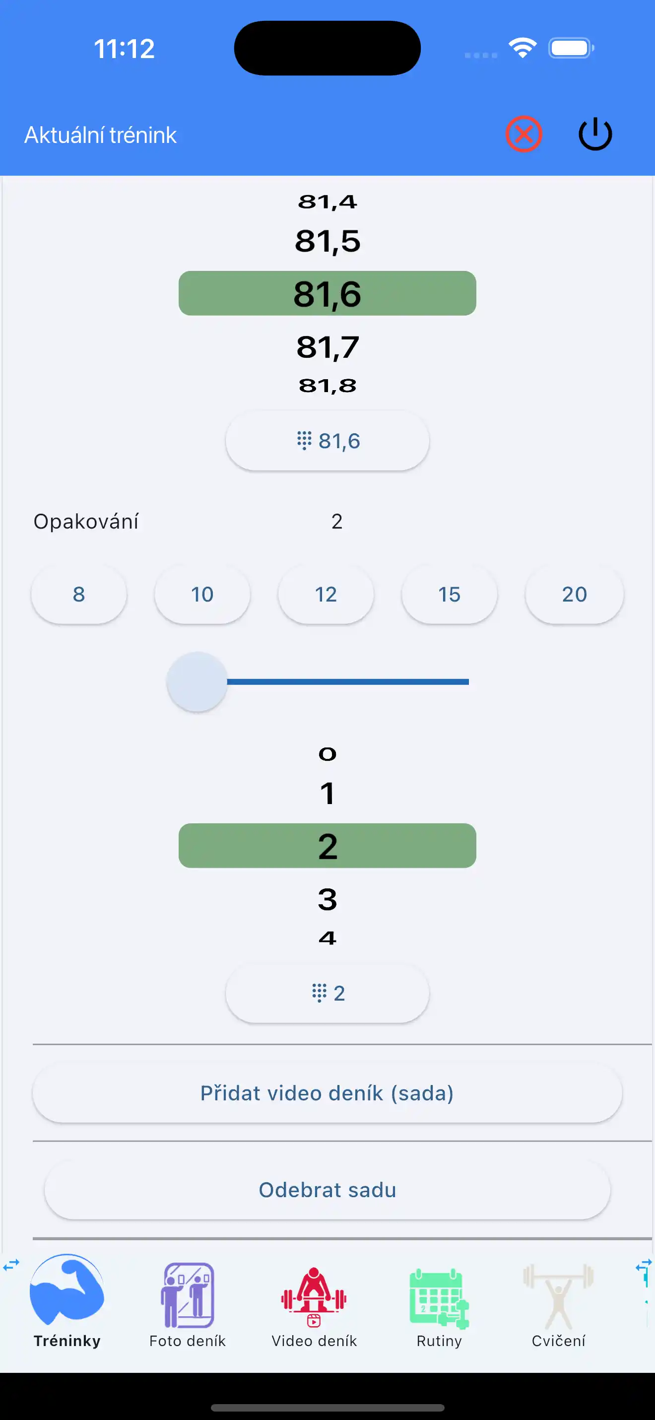 Přidat video záznam sady