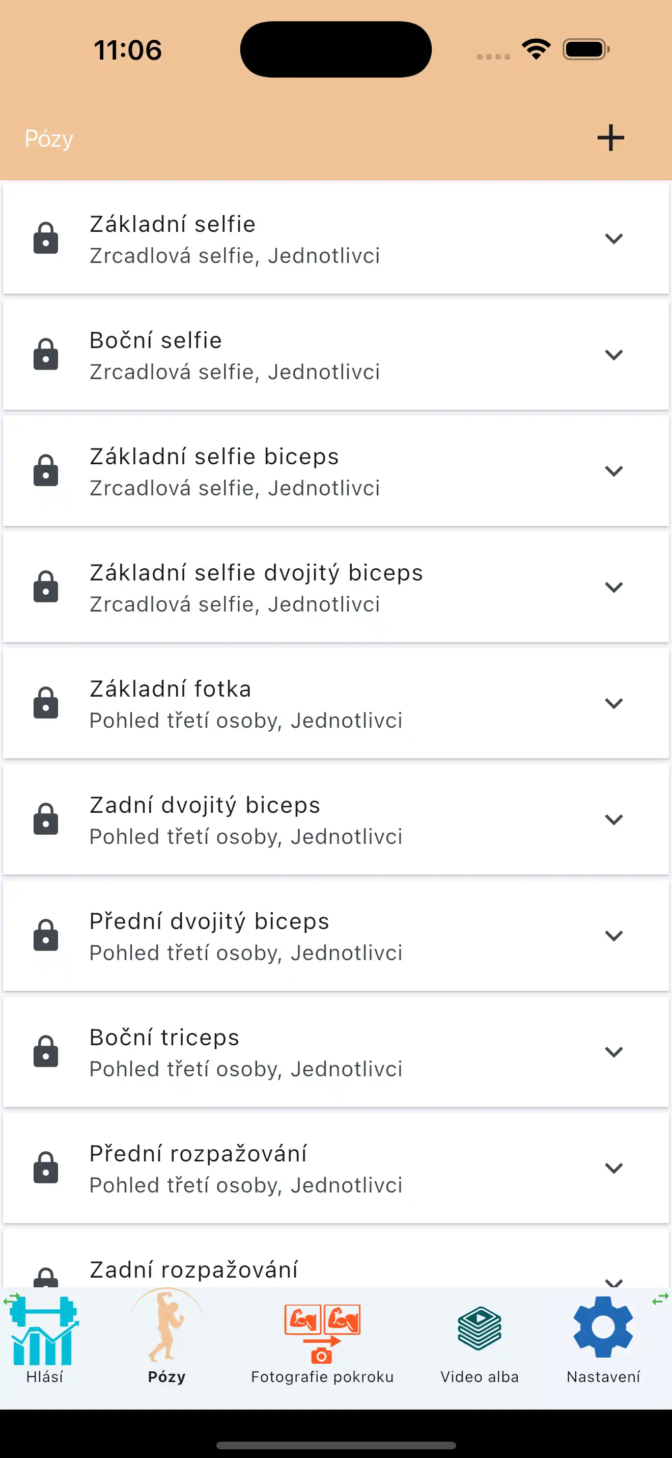 Vytvořit výchozí pózy