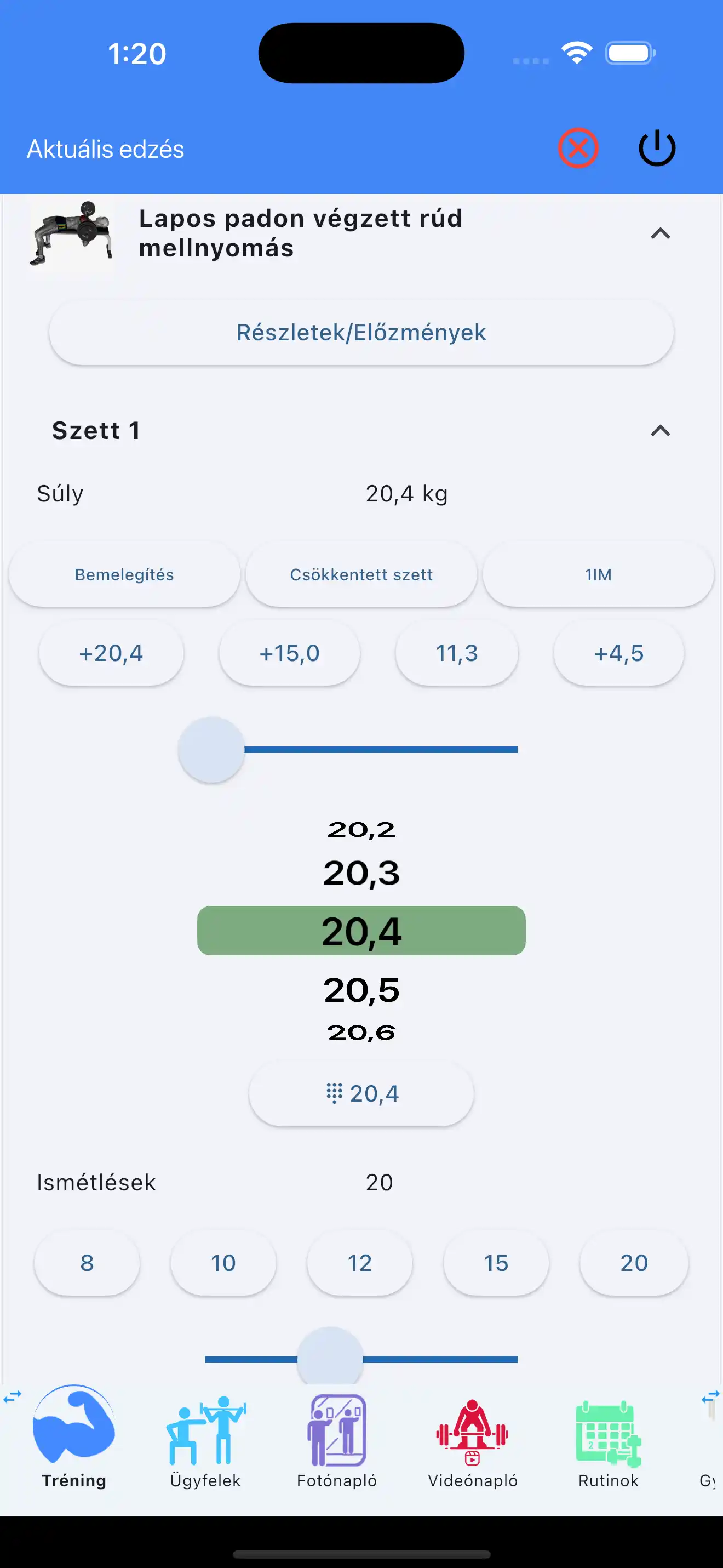 Silový trénink s použitím jednoho prstu