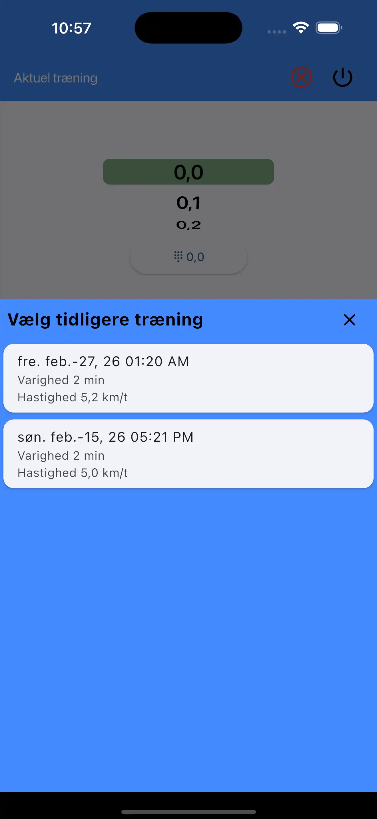 Vælg Sidste Indstillinger Cardio Udholdenhed