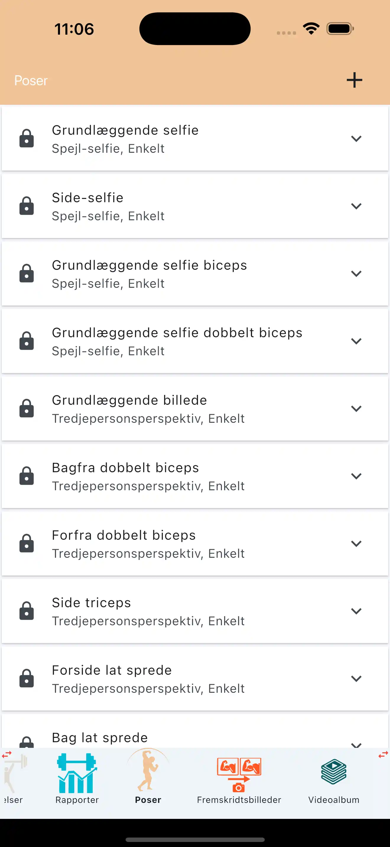 Opret standardpositioner