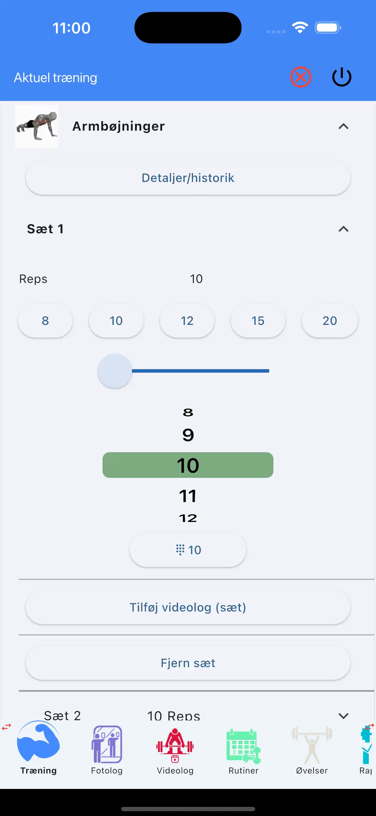 Kun gentagelser crossfit calisthenics sporing telefon