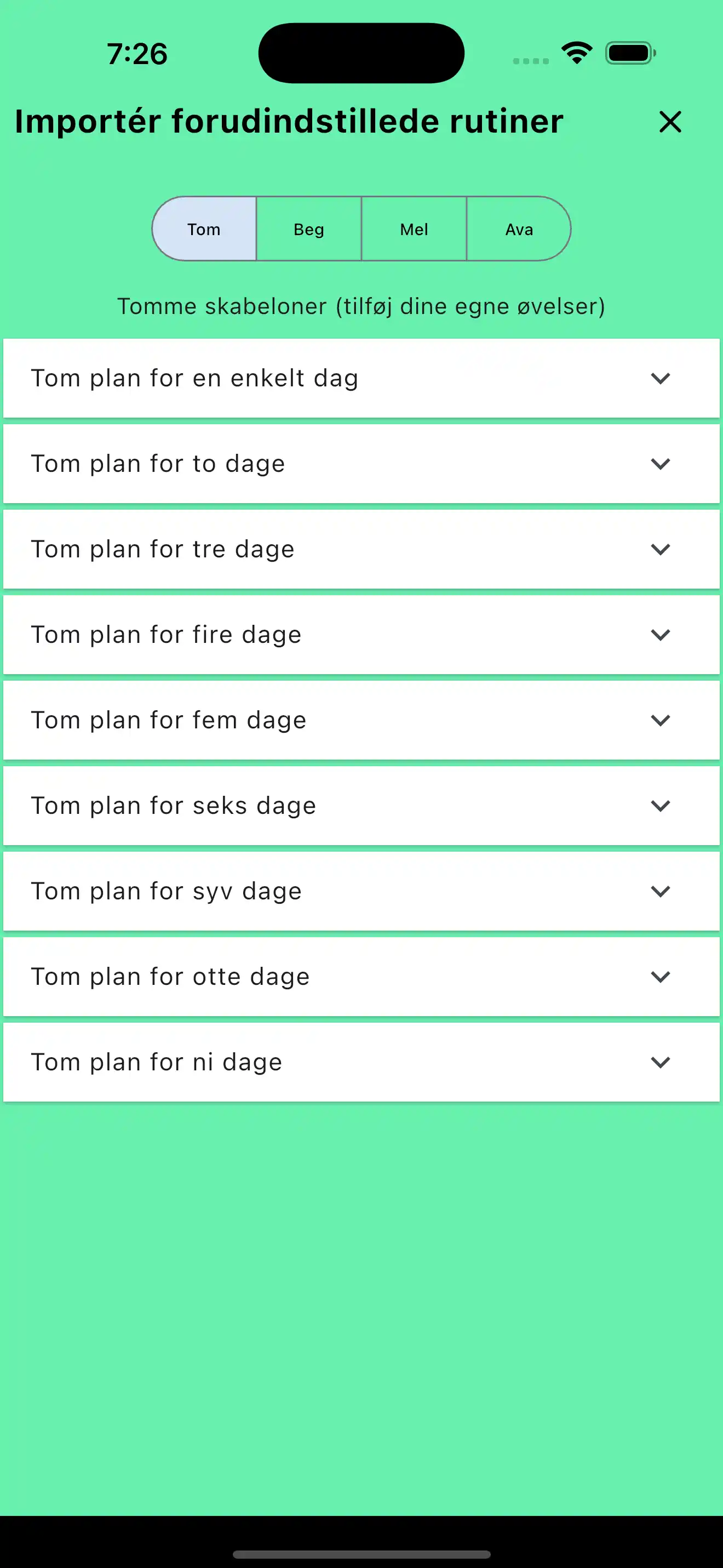 Rutinestyring telefon