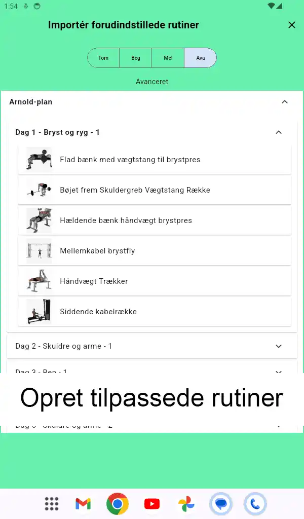 Android Tablet Skærmbillede
