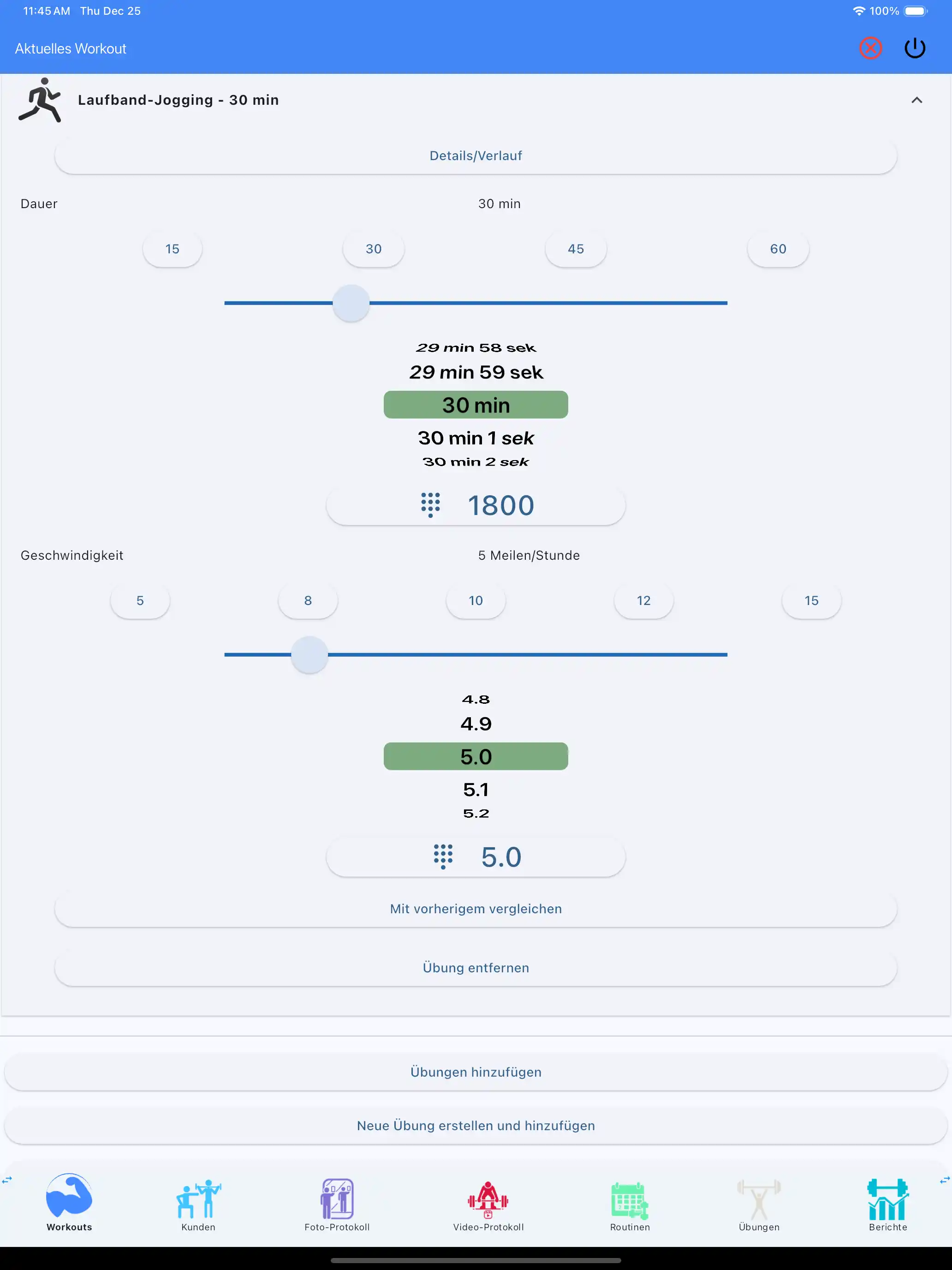 Kardio-Verfolgung Ausdauer Tablet iPad