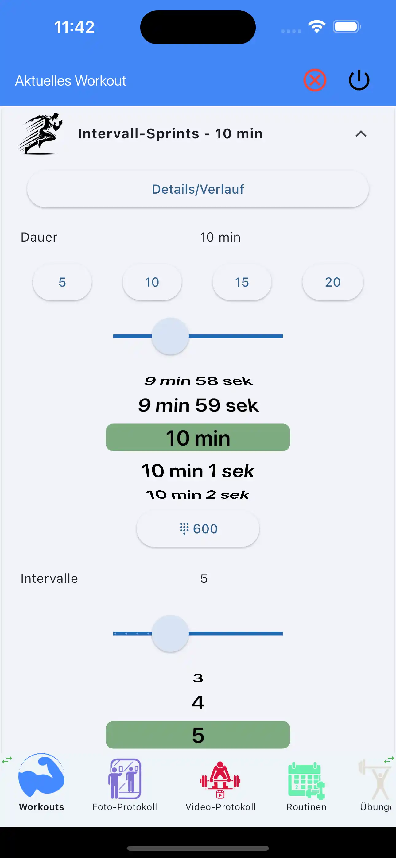 Kardio-Verfolgung HIIT Telefon