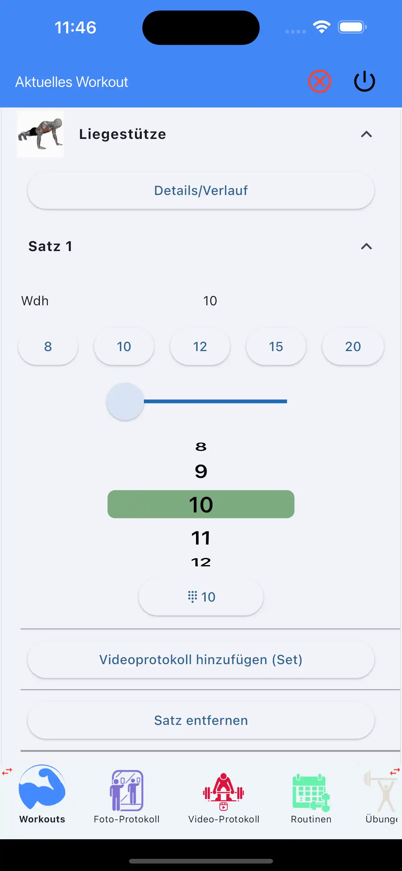 Nur Wiederholungen Crossfit Calisthenics Verfolgung Telefon