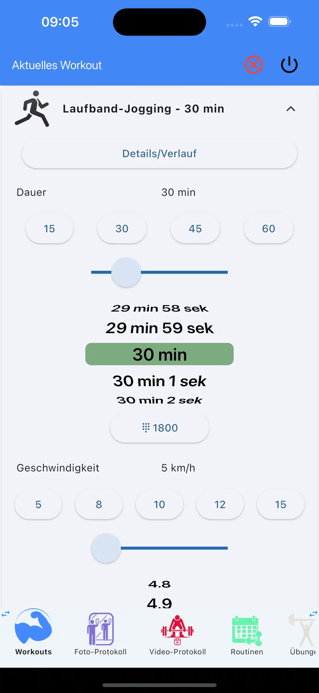 Einzelfinger-Einstieg Herz-Kreislauf-Ausdauer