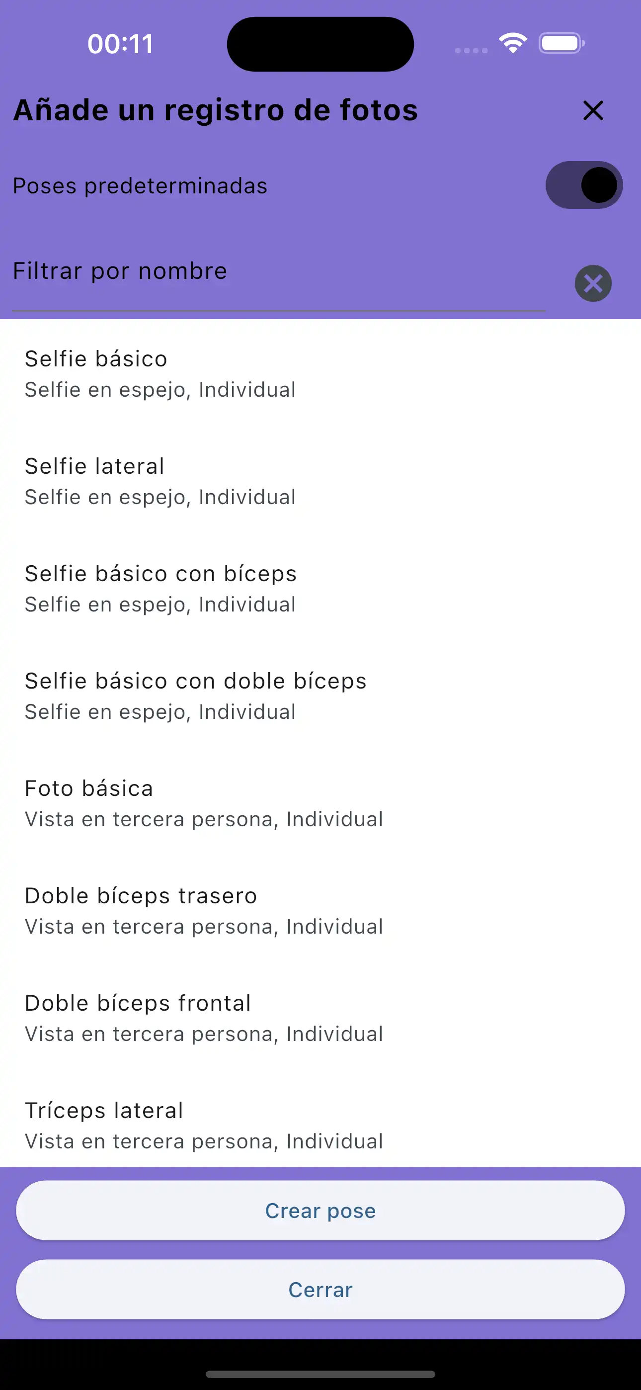 Agregar registro de fotos