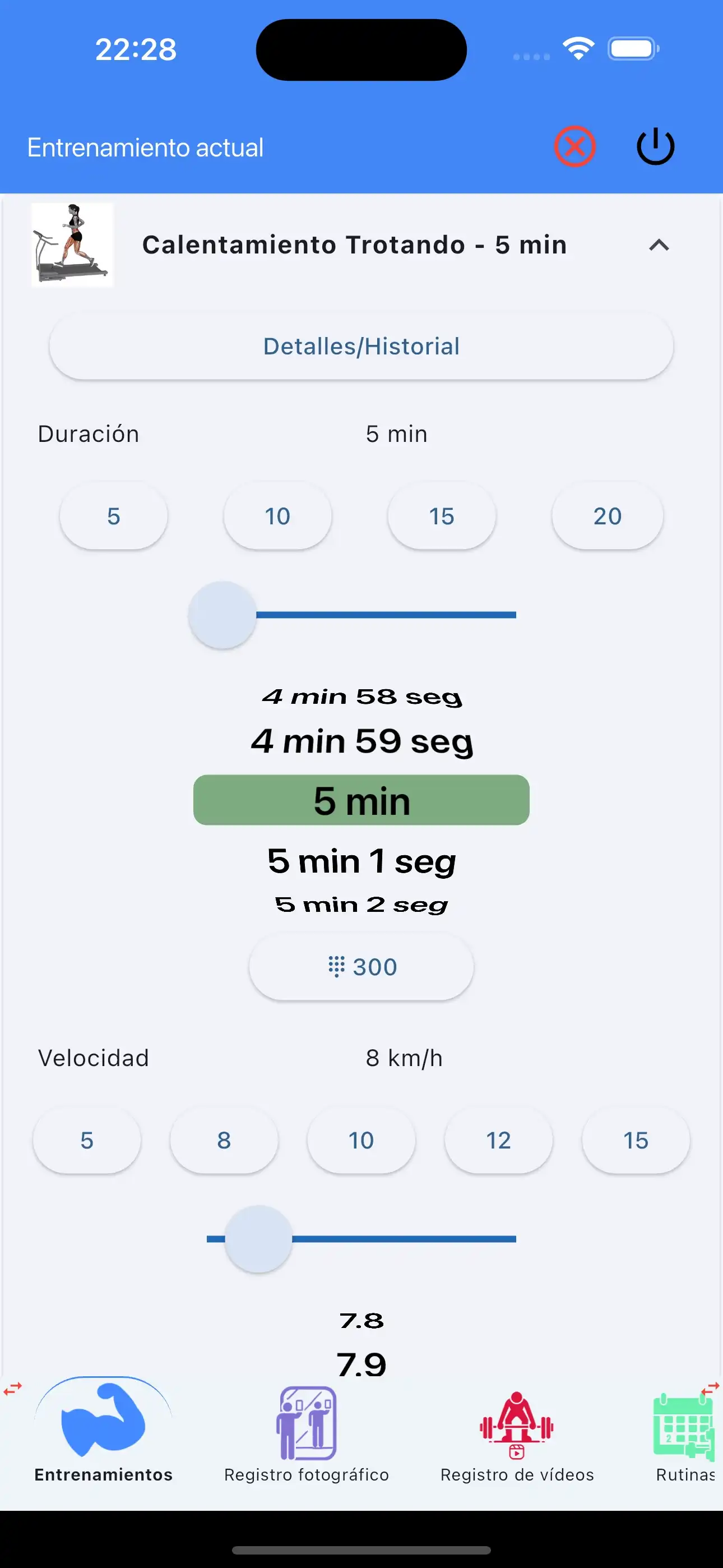Teléfono para calentamiento y seguimiento cardiovascular