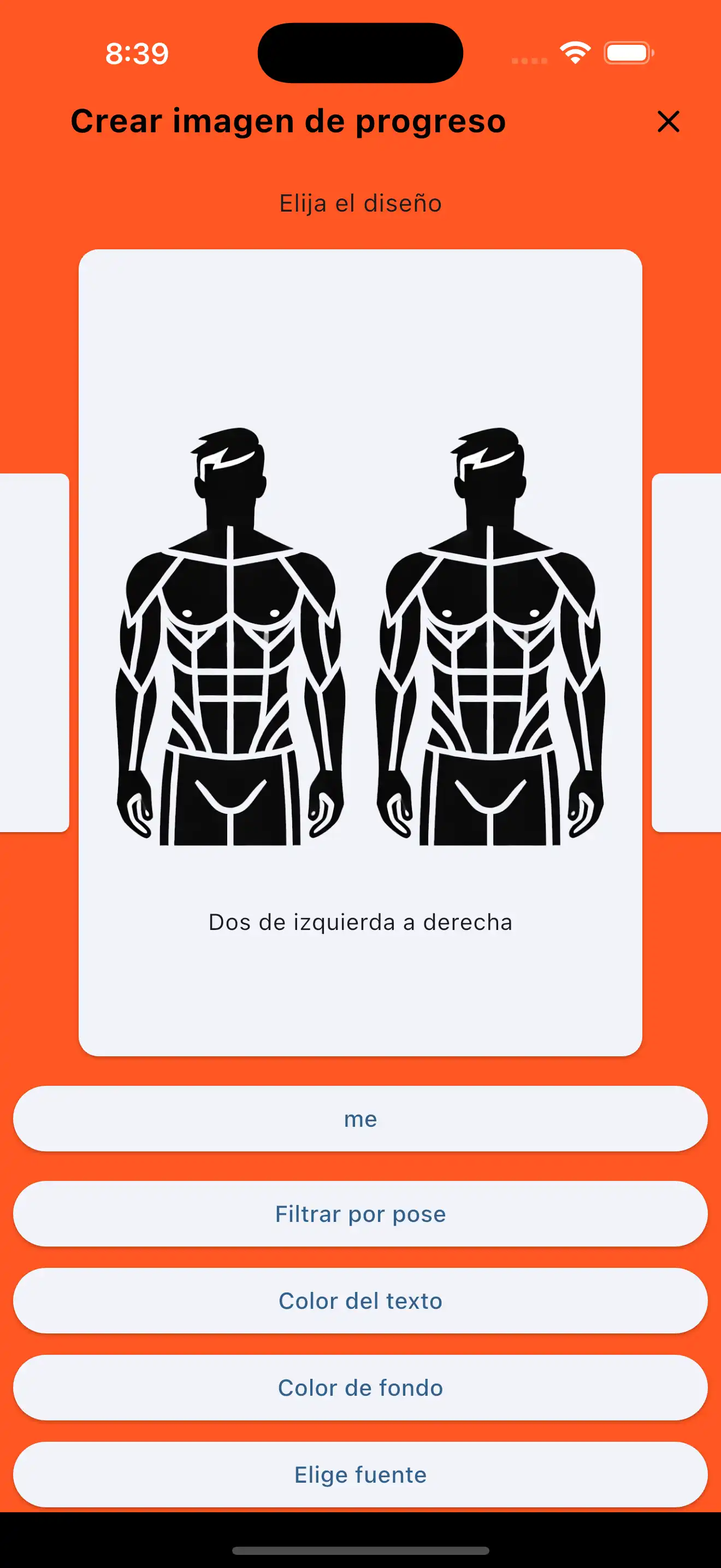 Crear fotos de progreso