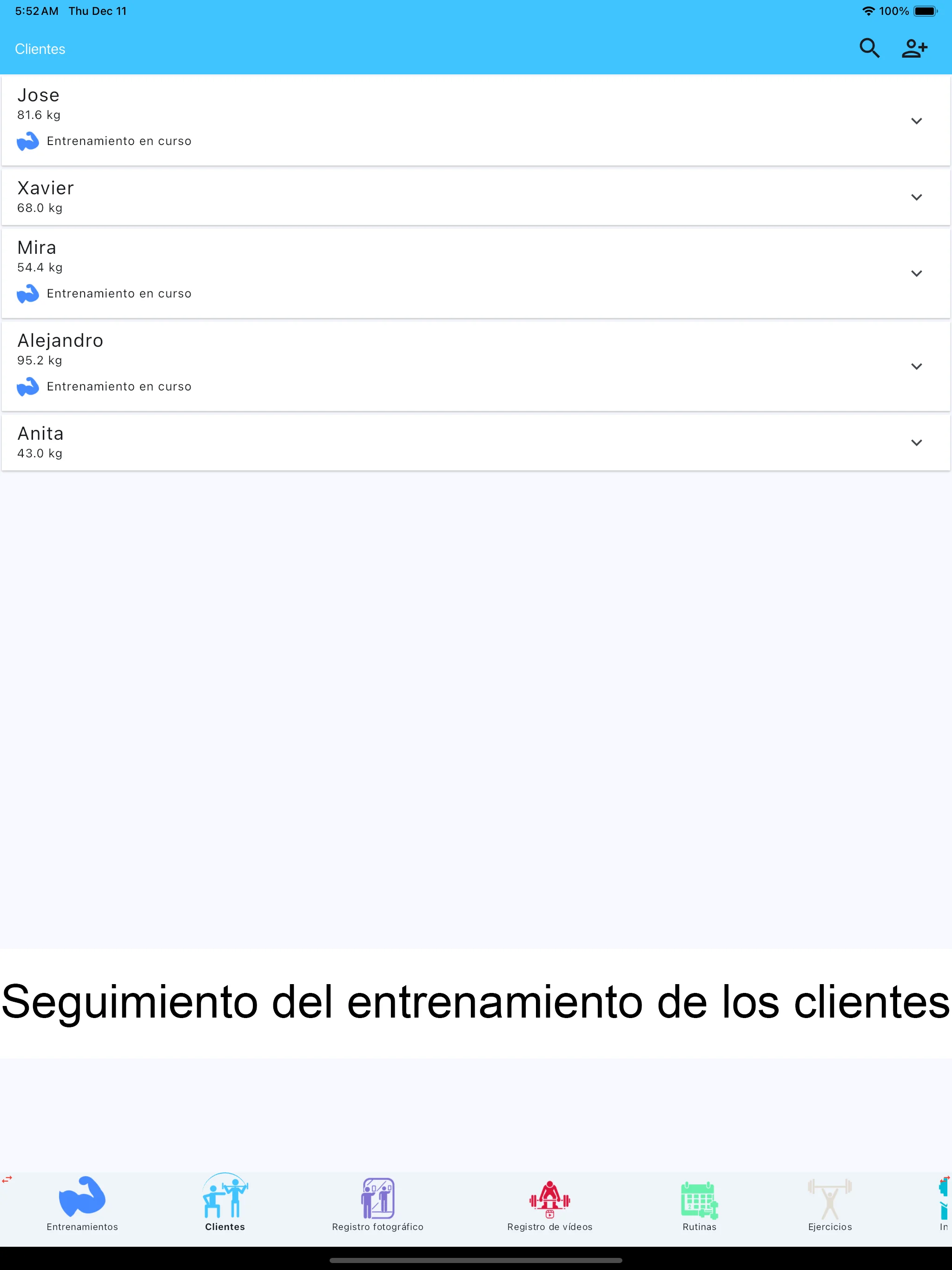 Captura de pantalla del iPad