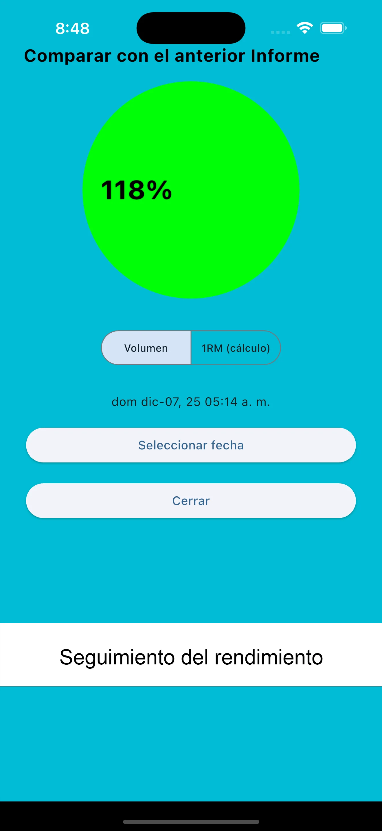 Captura de pantalla del iPhone