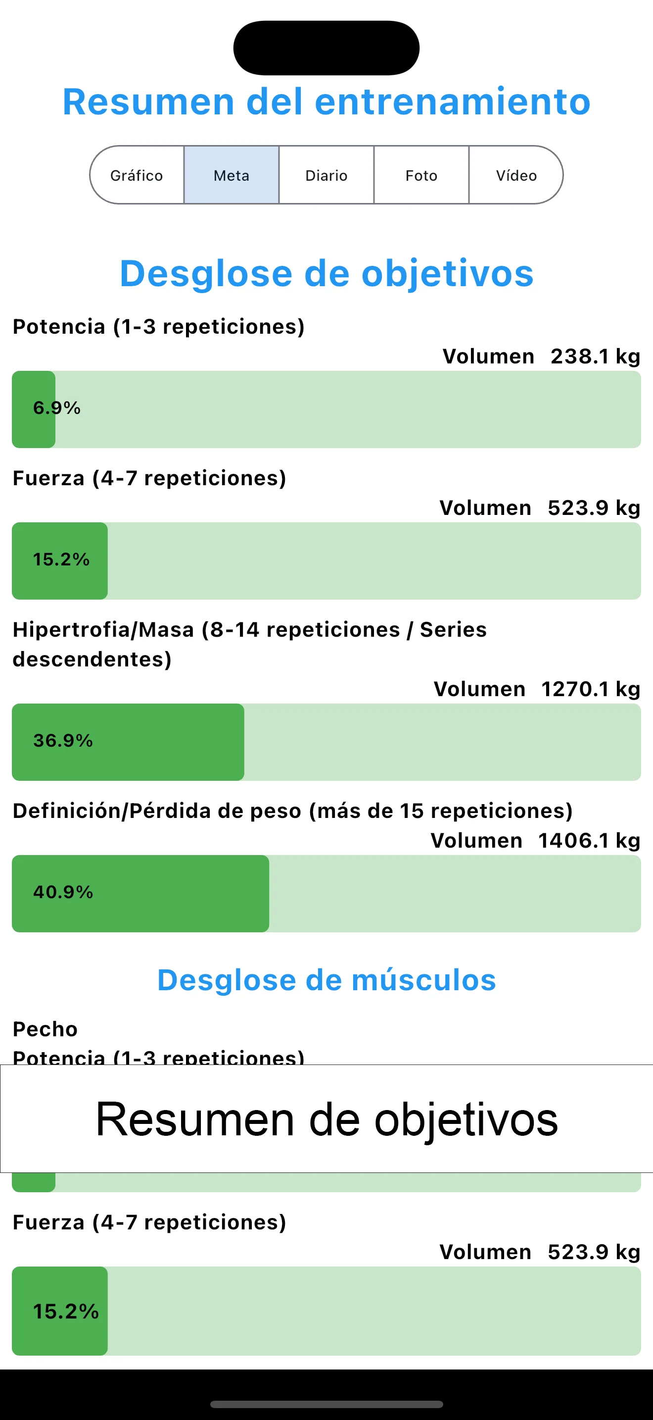 Captura de pantalla del iPhone