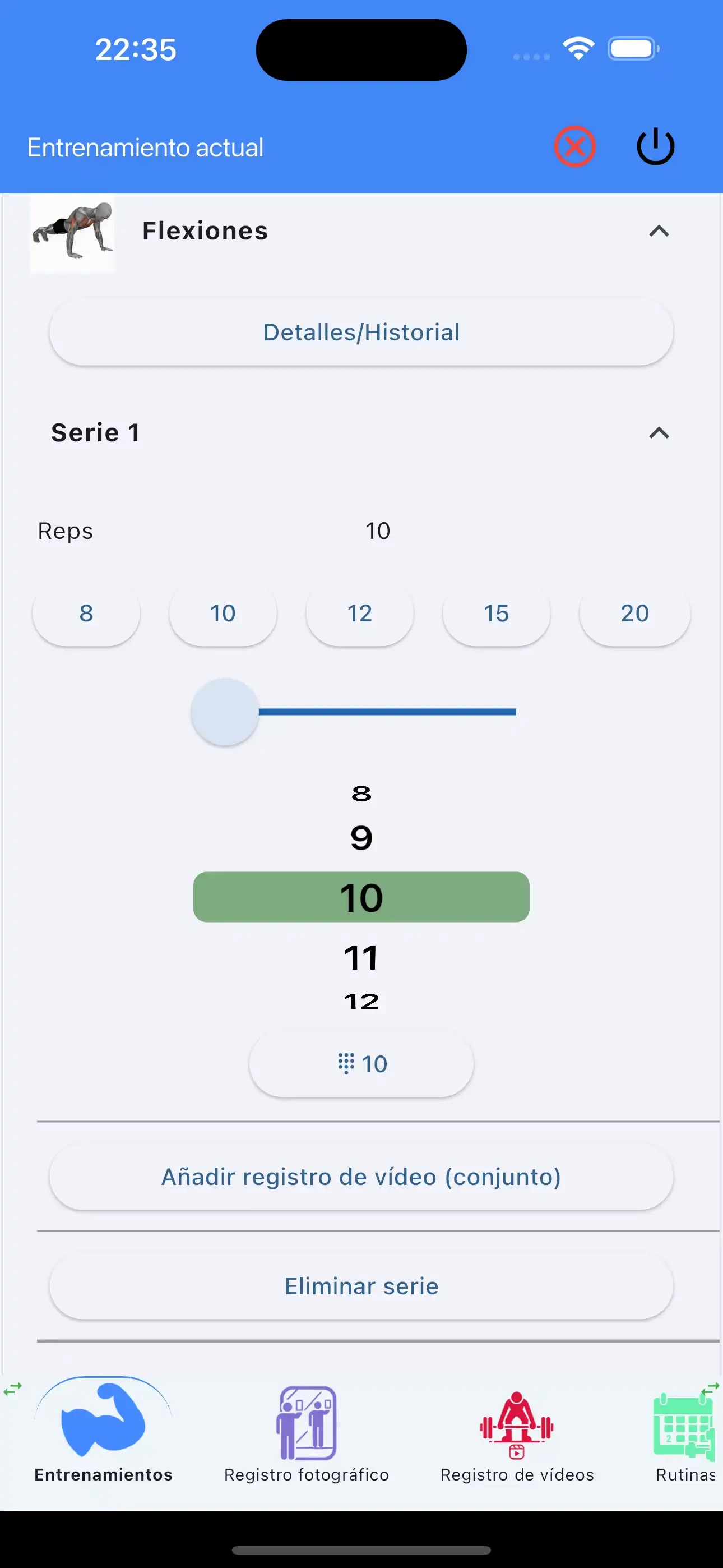 Reps solo crossfit calistenia seguimiento teléfono