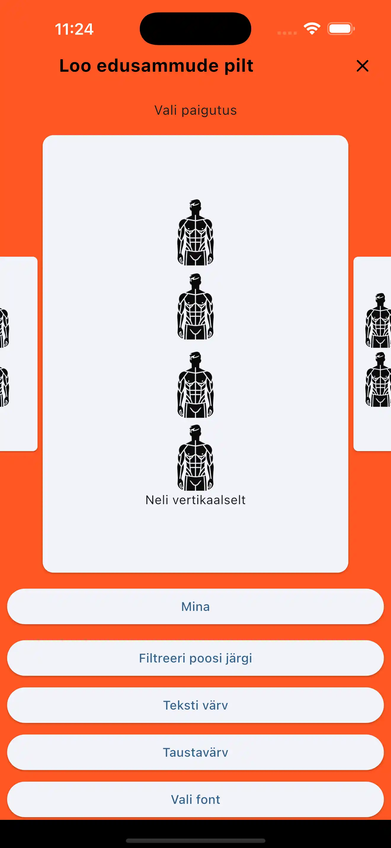 Arengupilt neli vertikaalne