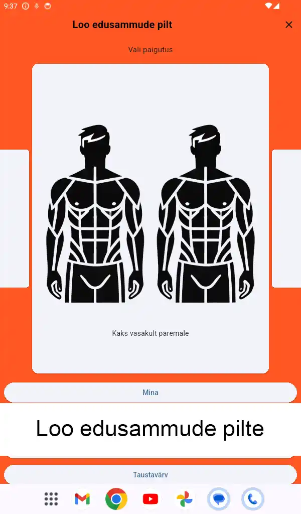 Androidi tahvelarvuti kuvatõmmis