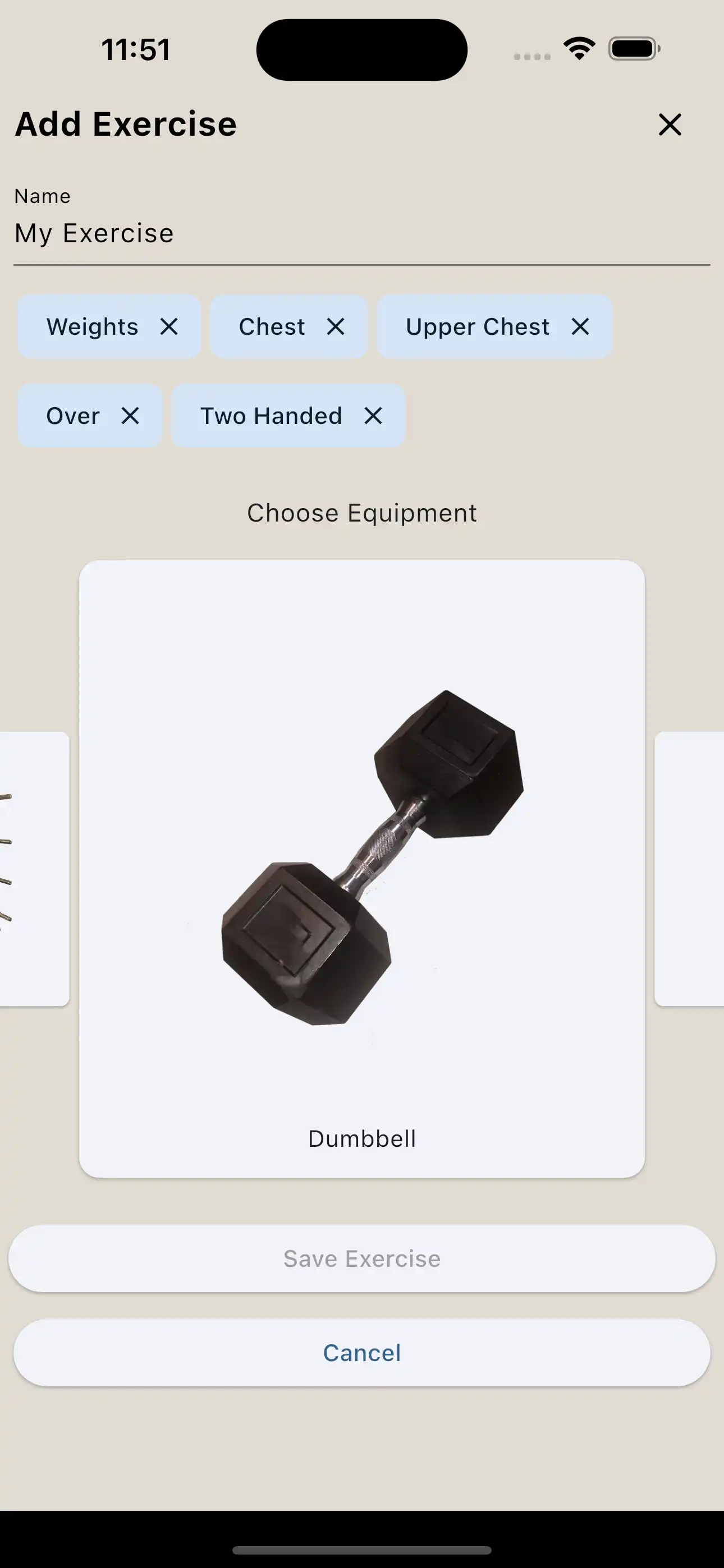 Exercise creation equipment phone