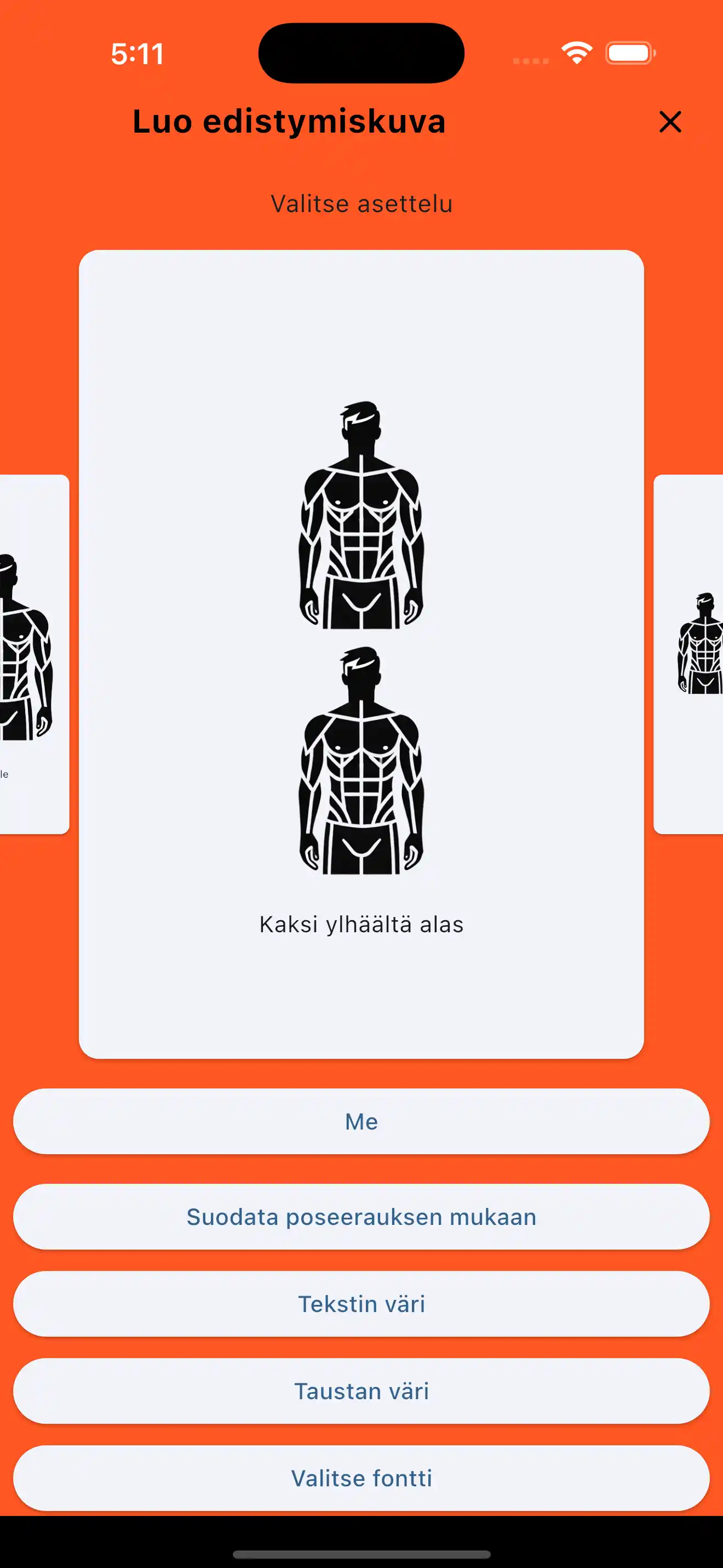 Edistymiskuva Kaksi Pystysuunnassa