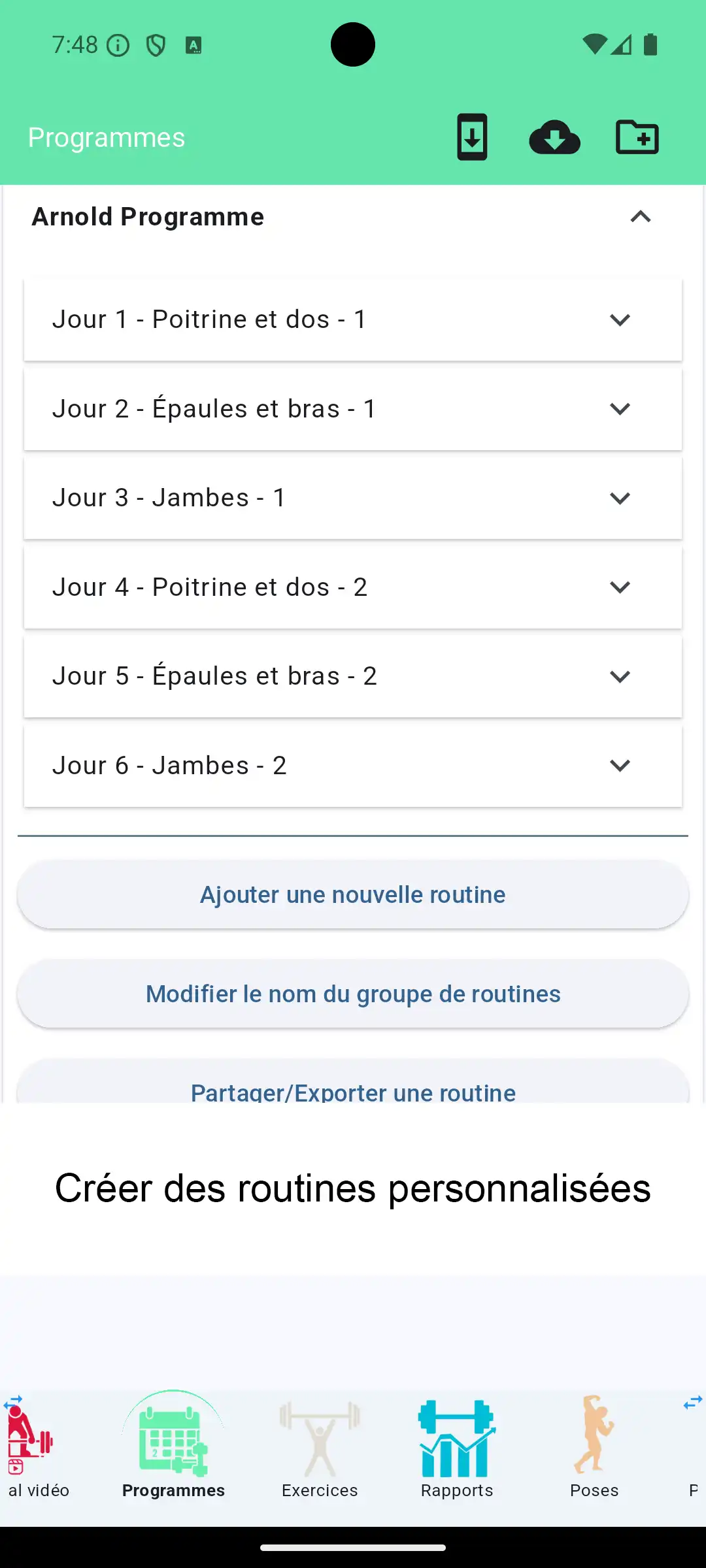 Capture d'écran Android