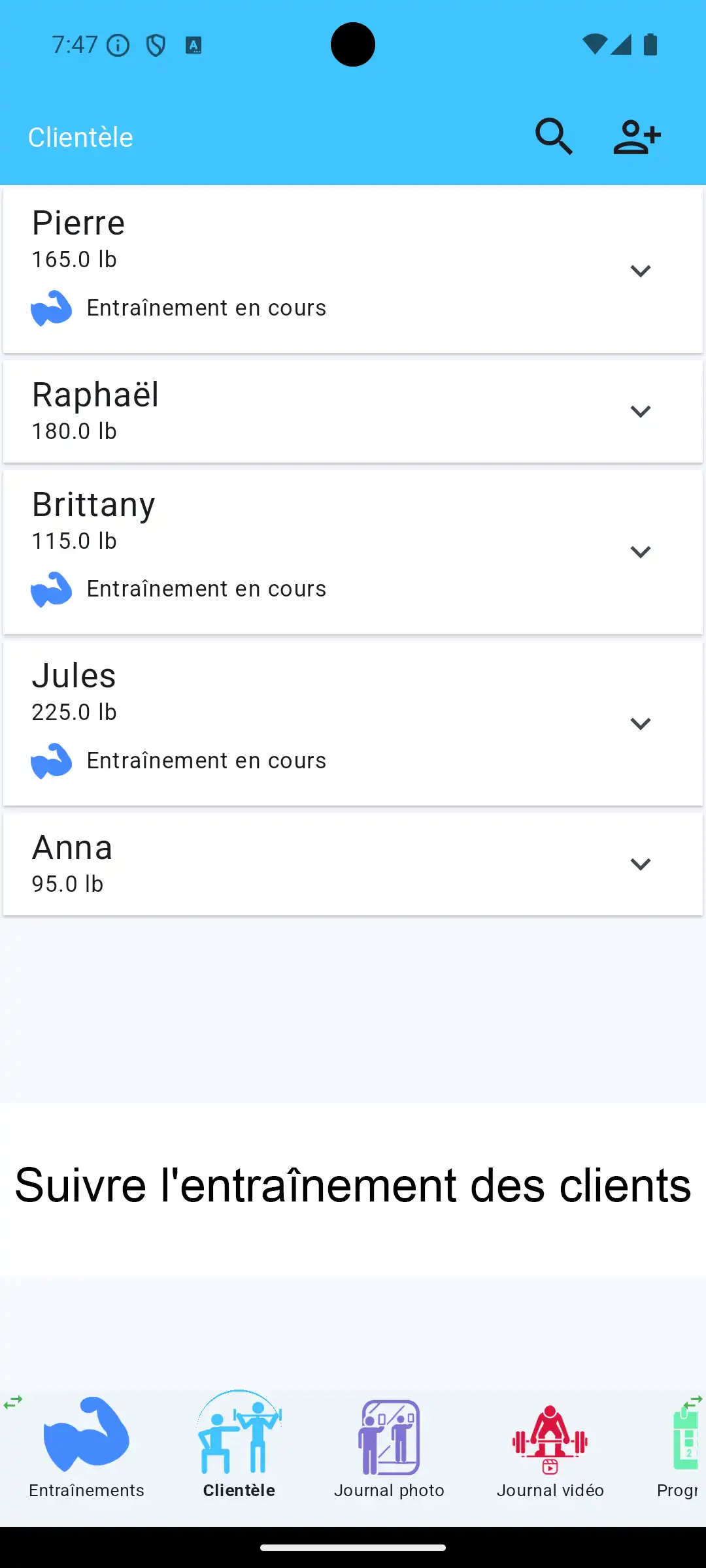 Capture d'écran Android