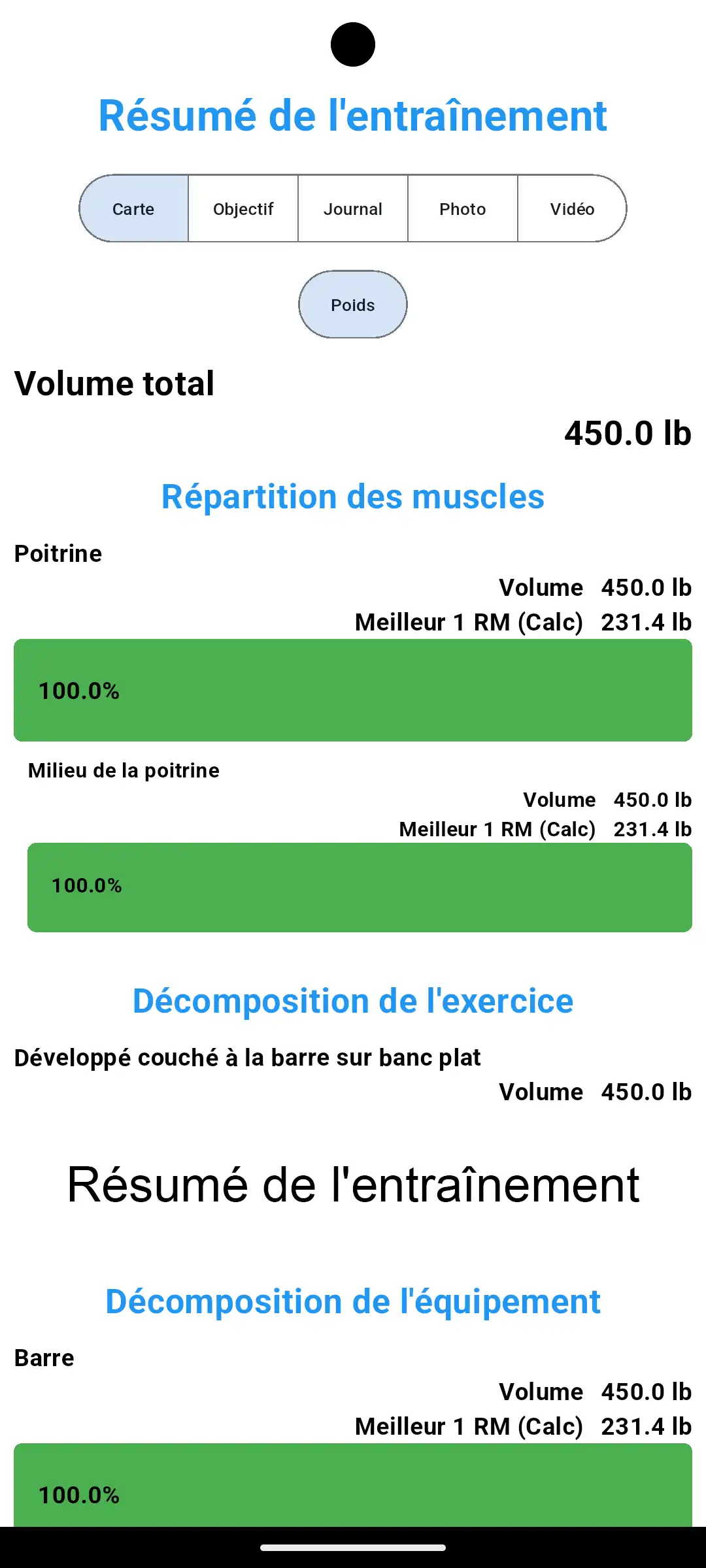 Capture d'écran Android