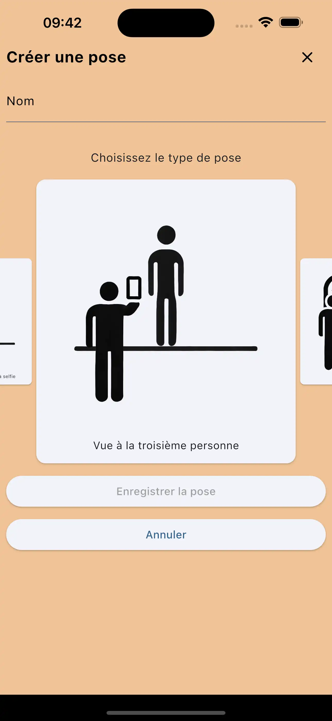 Créer des poses avec un selfie stick