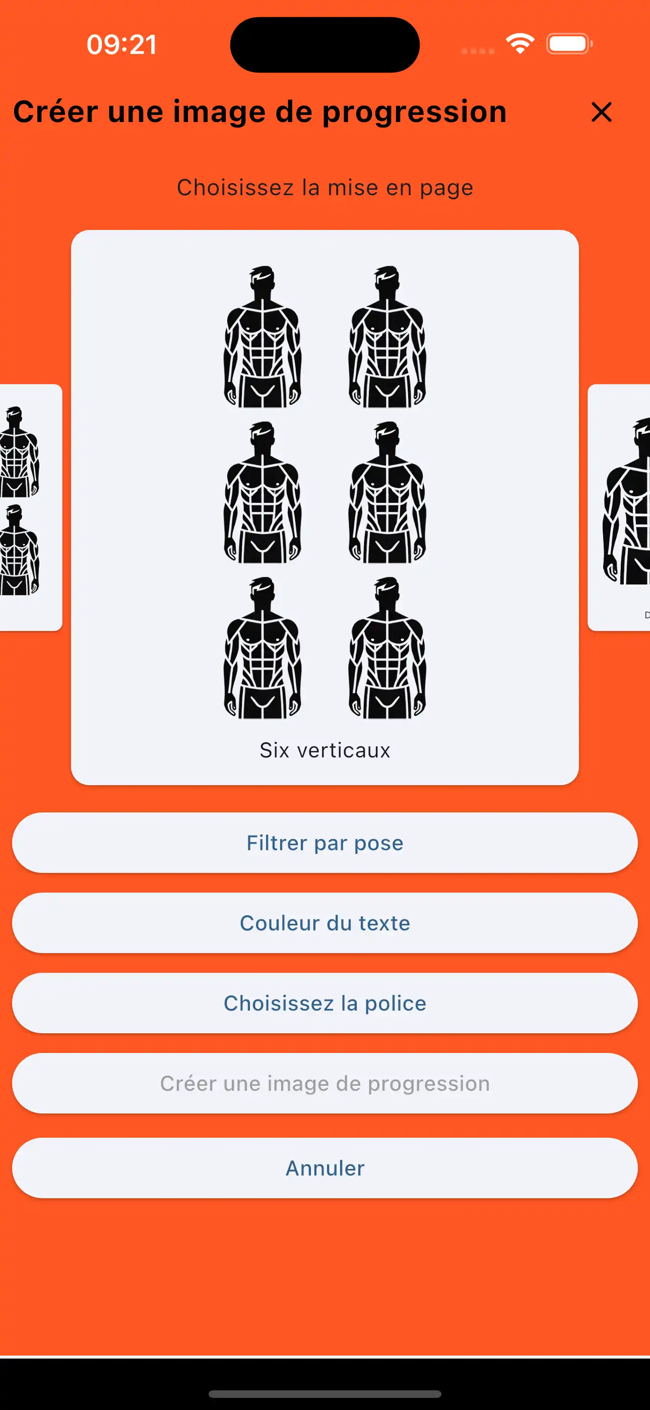 Photo de progression six verticale