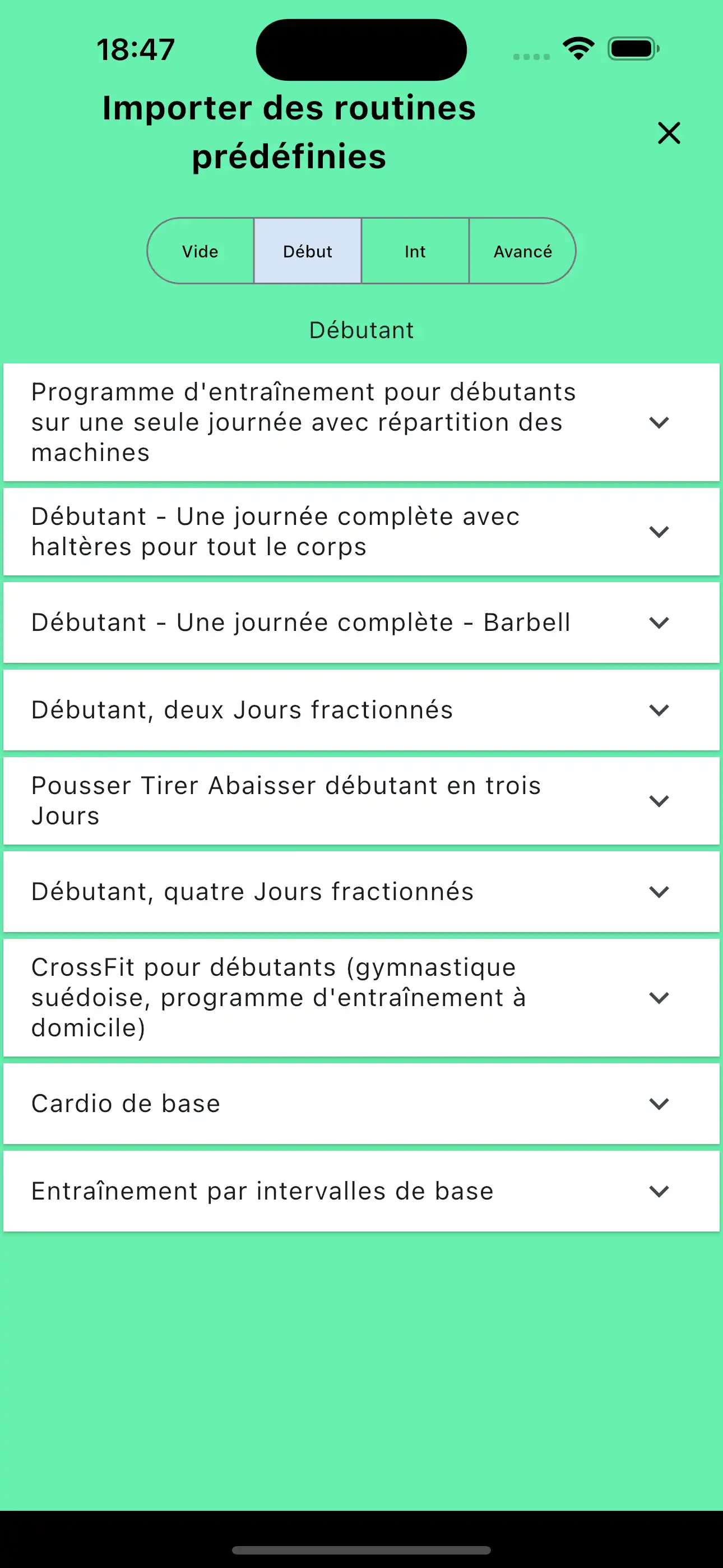Routines importent des modèles par défaut sur le téléphone