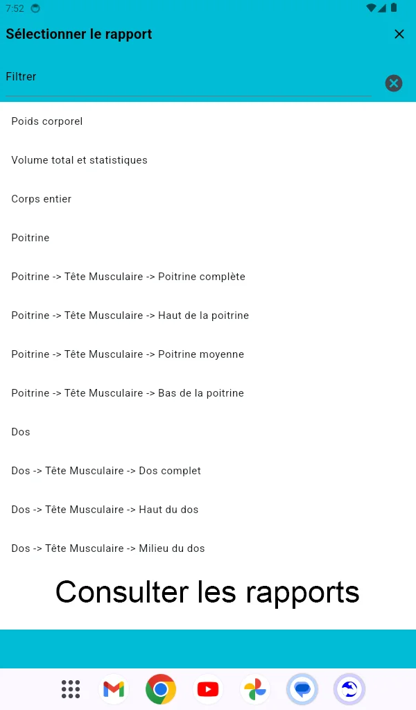 Capture d'écran de tablette Android
