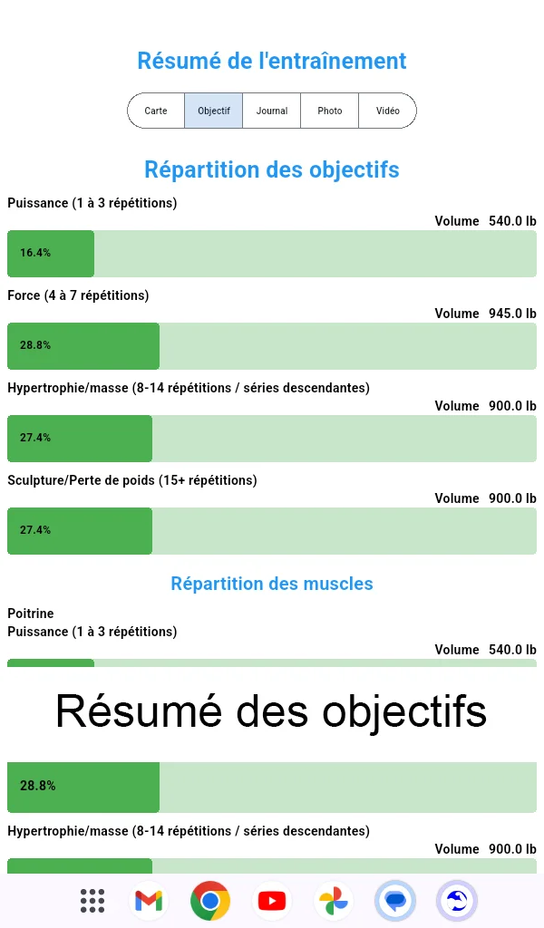 Capture d'écran de tablette Android