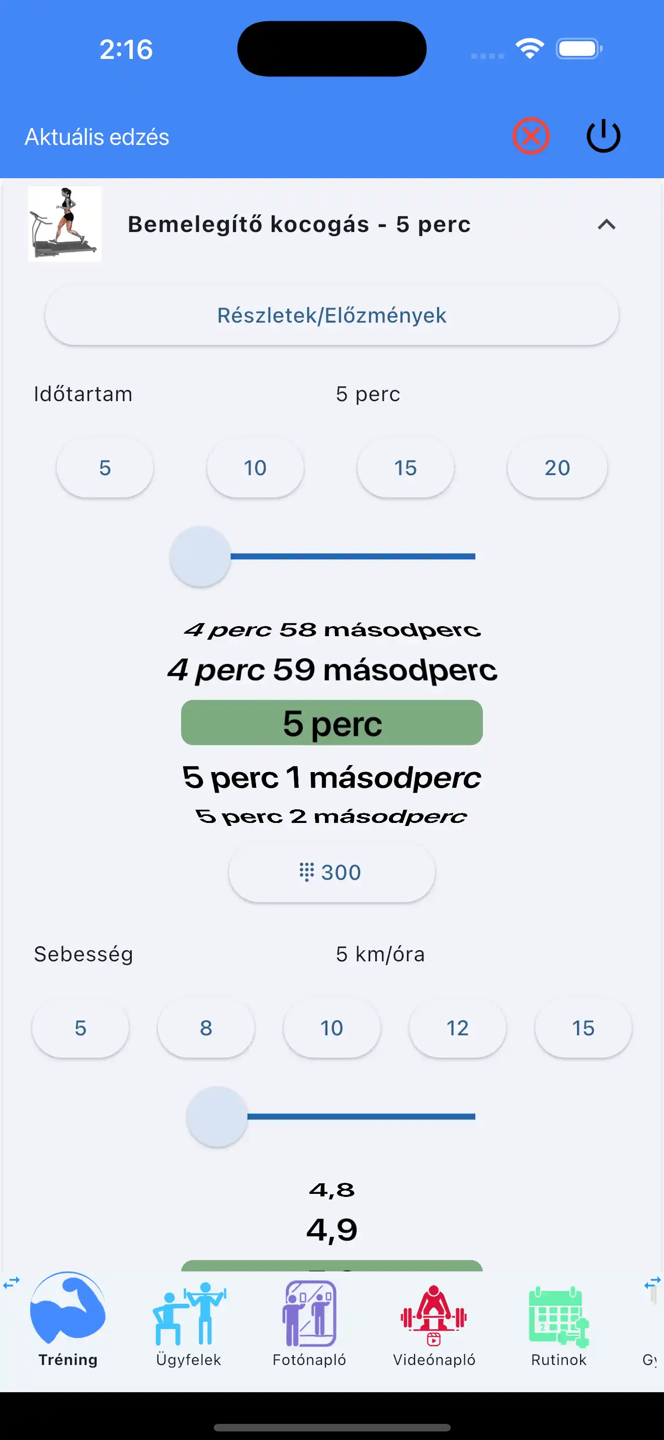 Kardió nyomonkövetés állóképesség telefonon