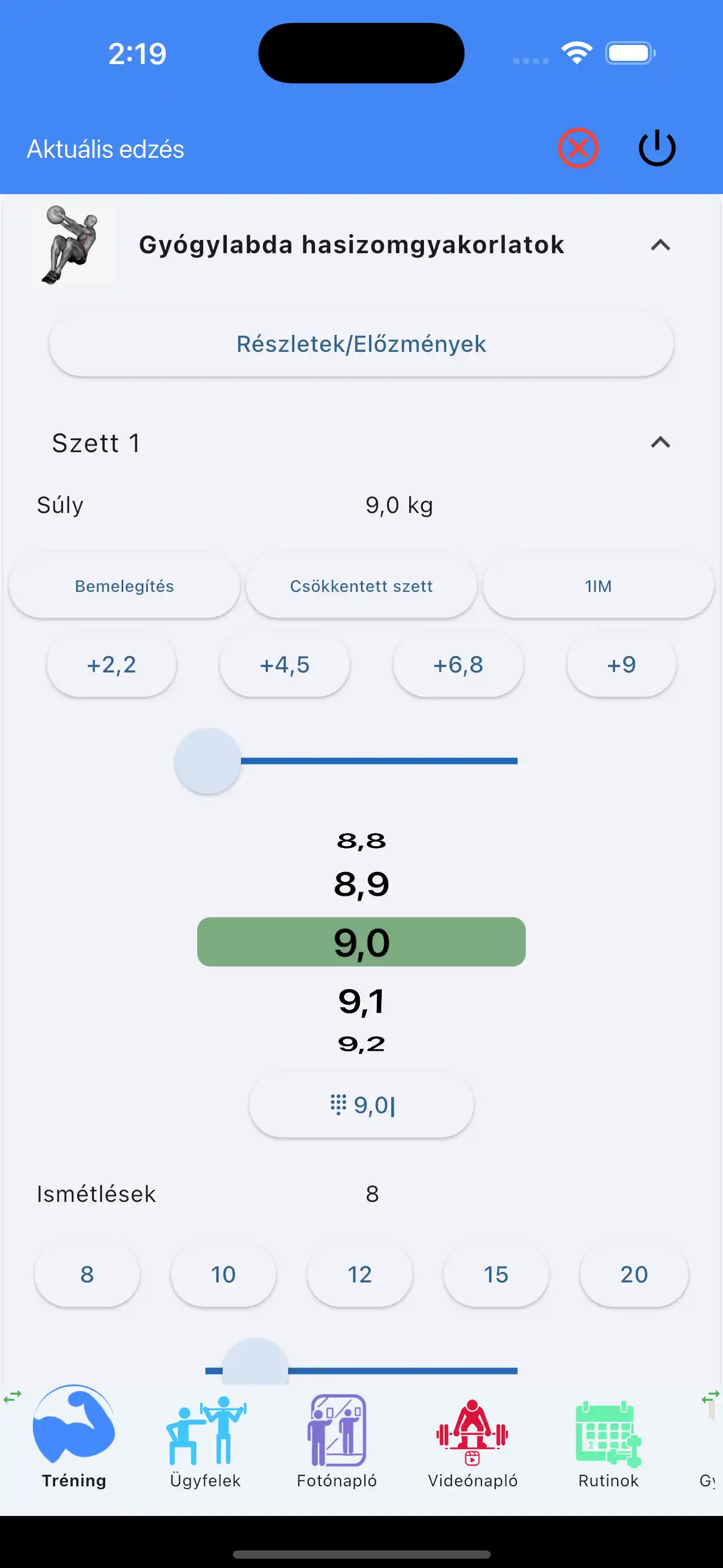 Medicinlabda gyakorlat követés telefonon