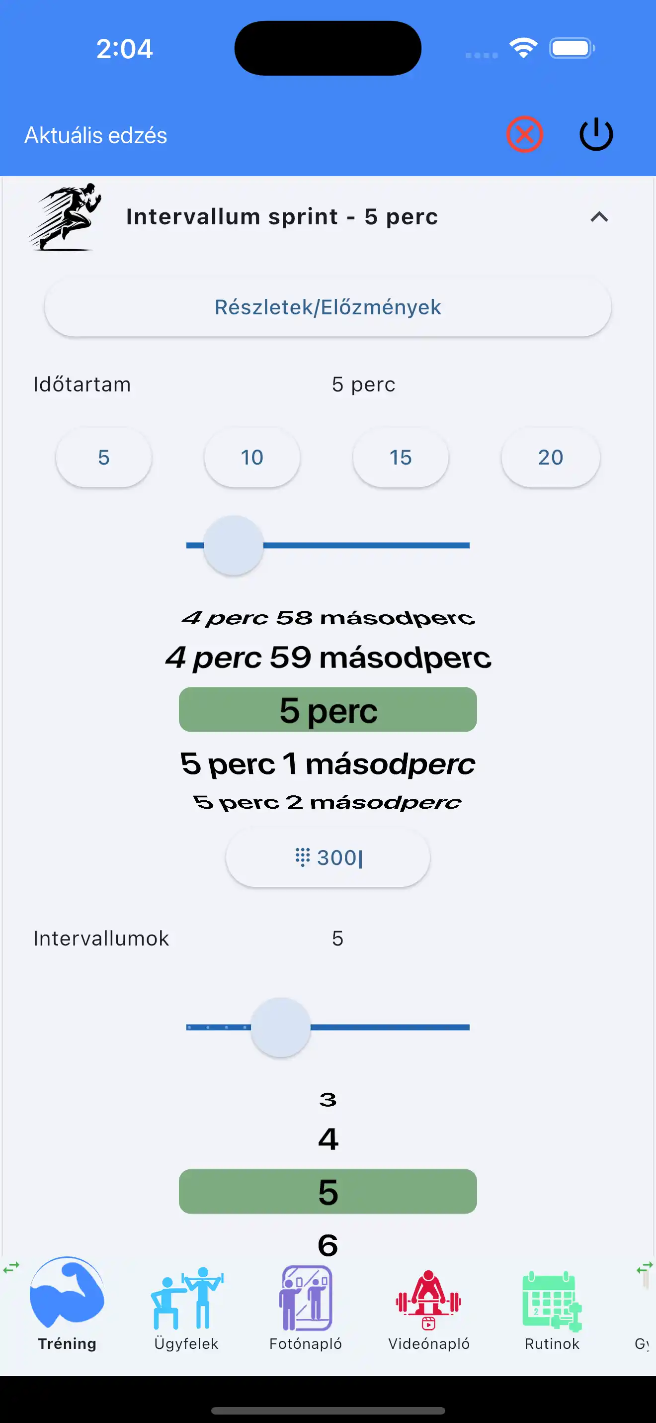 Egyujjas Bevitel Kardió Intervallumok