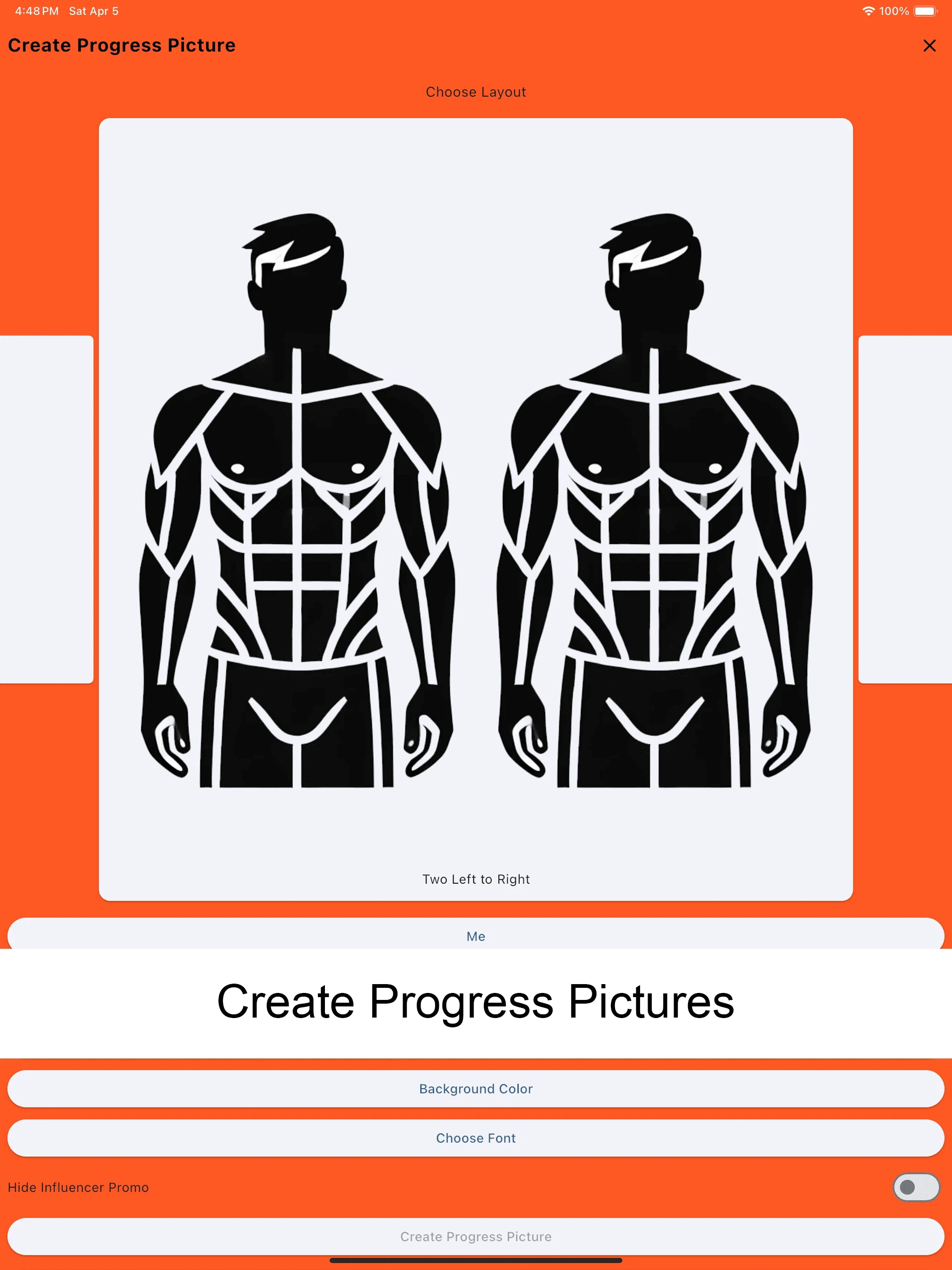 Ipad Create Gym Progress Pictures Screenshot