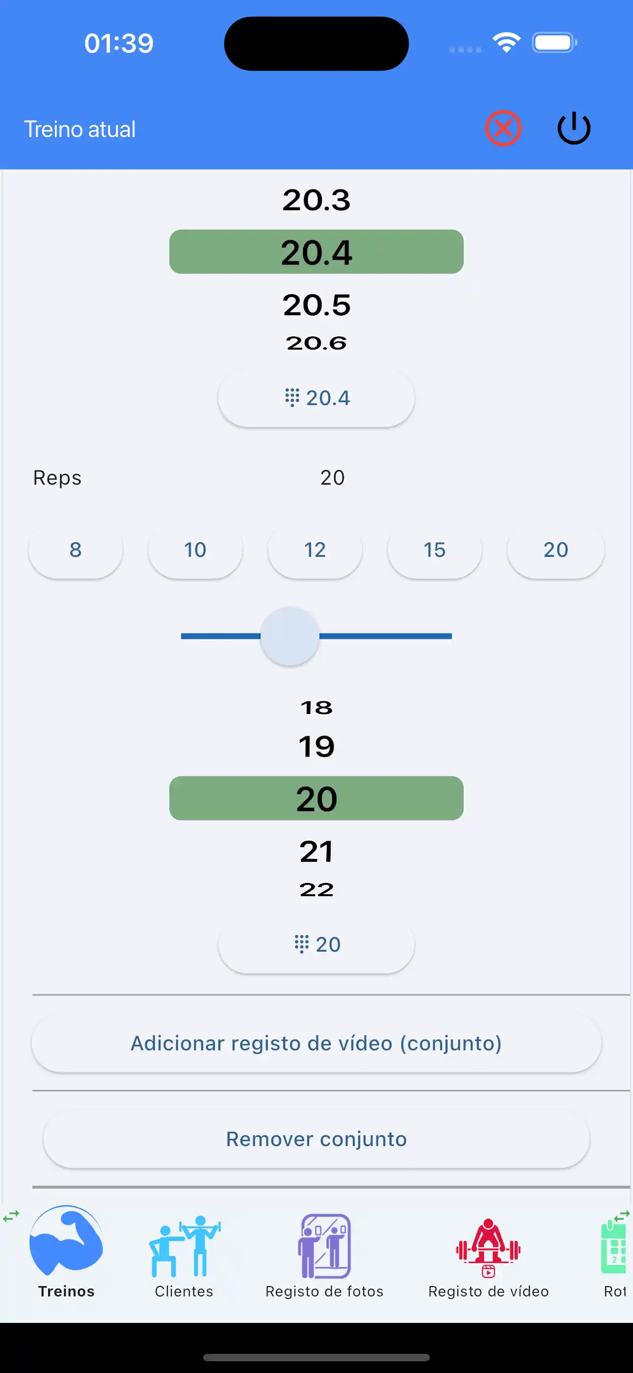 Aggiungi registro video set