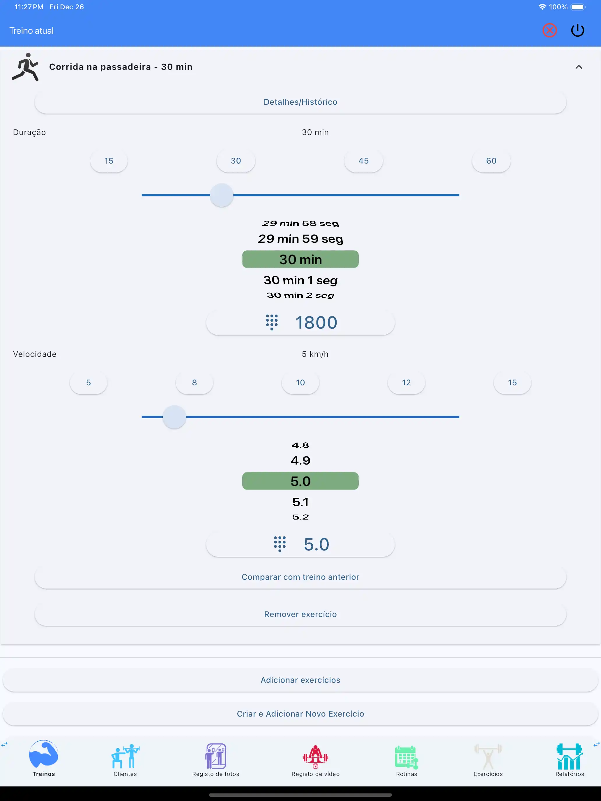 Tablet iPad per il monitoraggio dell'endurance cardio
