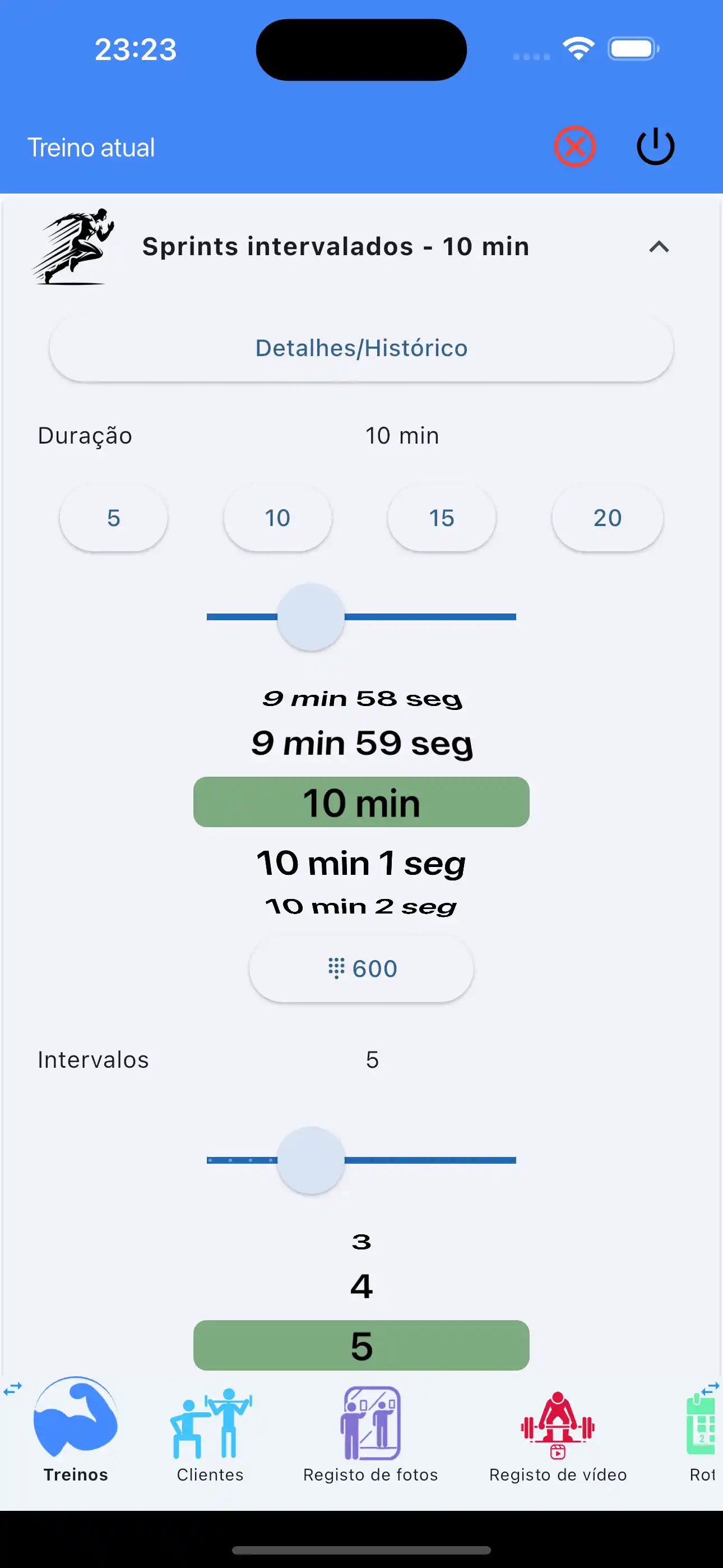 Telefono con monitoraggio cardio HIIT