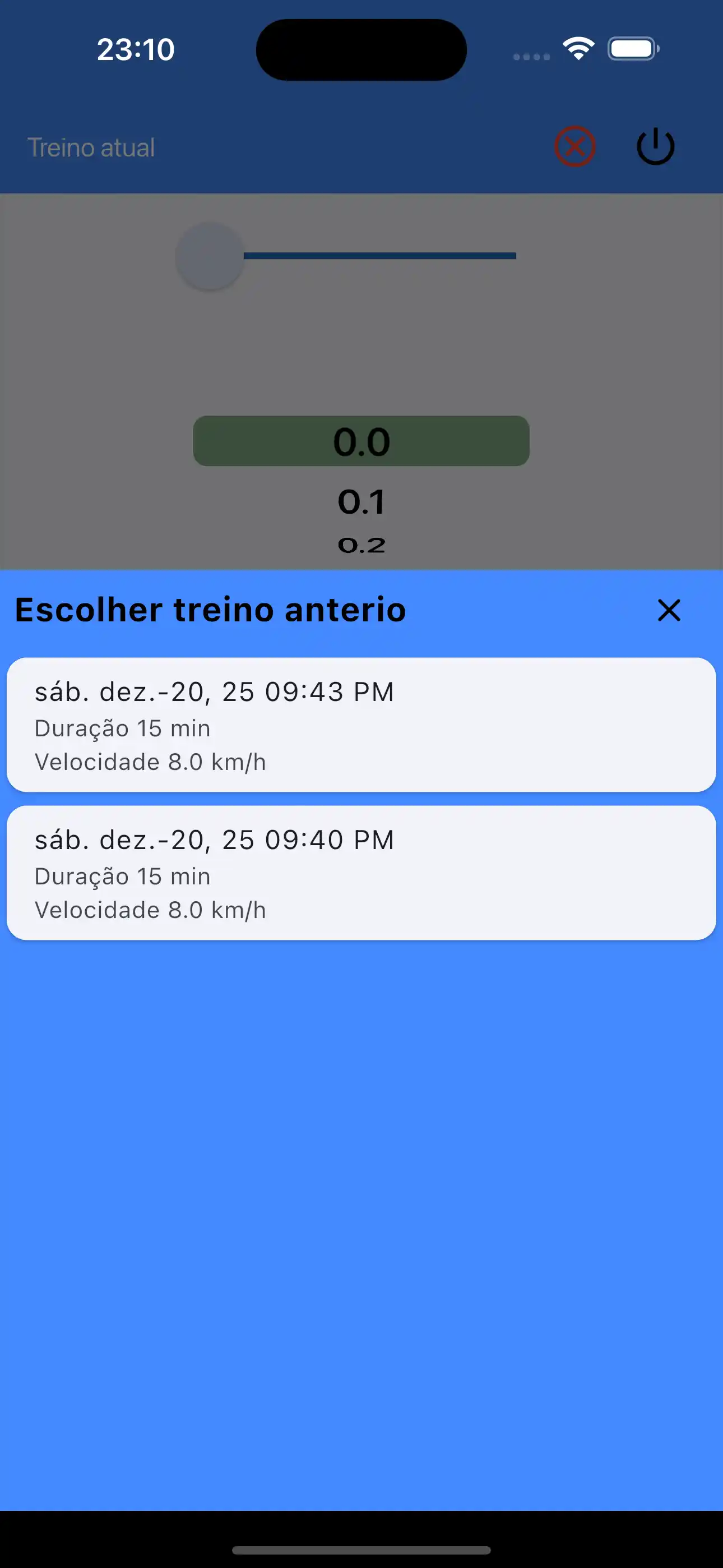 Scegli le ultime impostazioni Resistenza Cardio