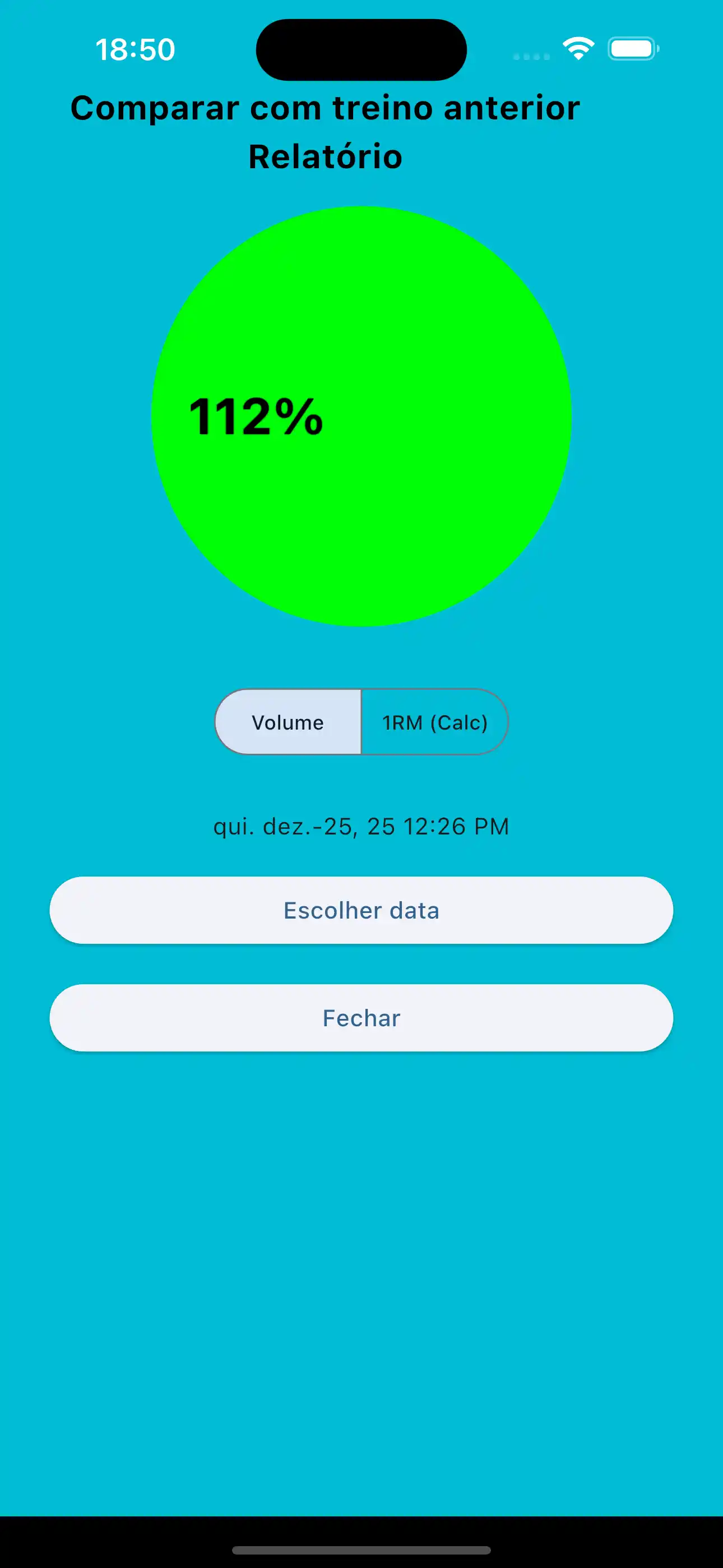 Confronta il volume di allenamento con i pesi precedente