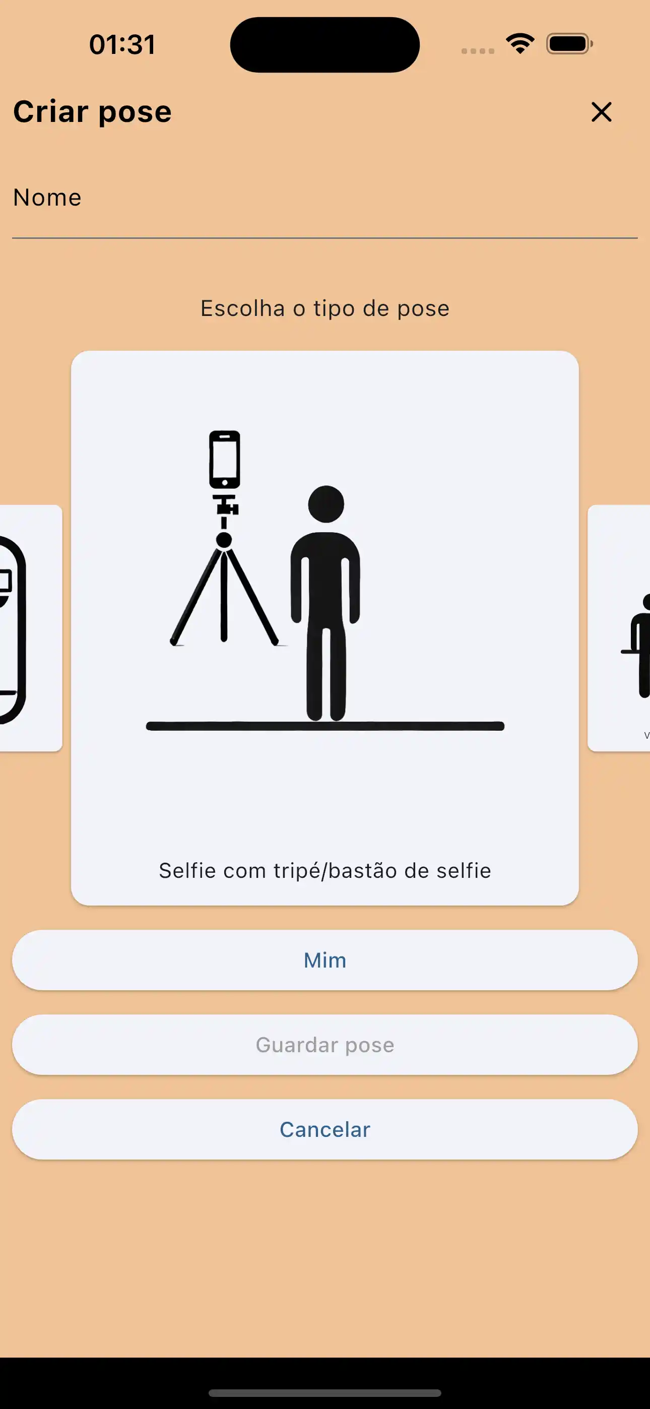 Crea pose con bastone per selfie