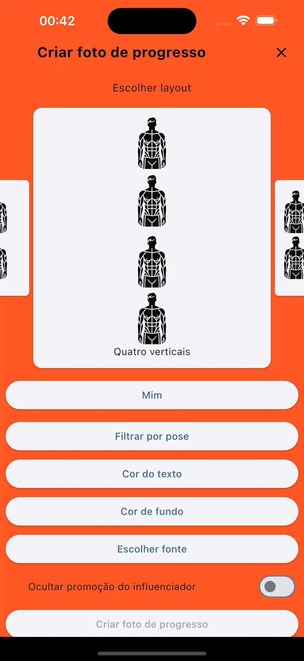 Foto del progresso quattro verticale