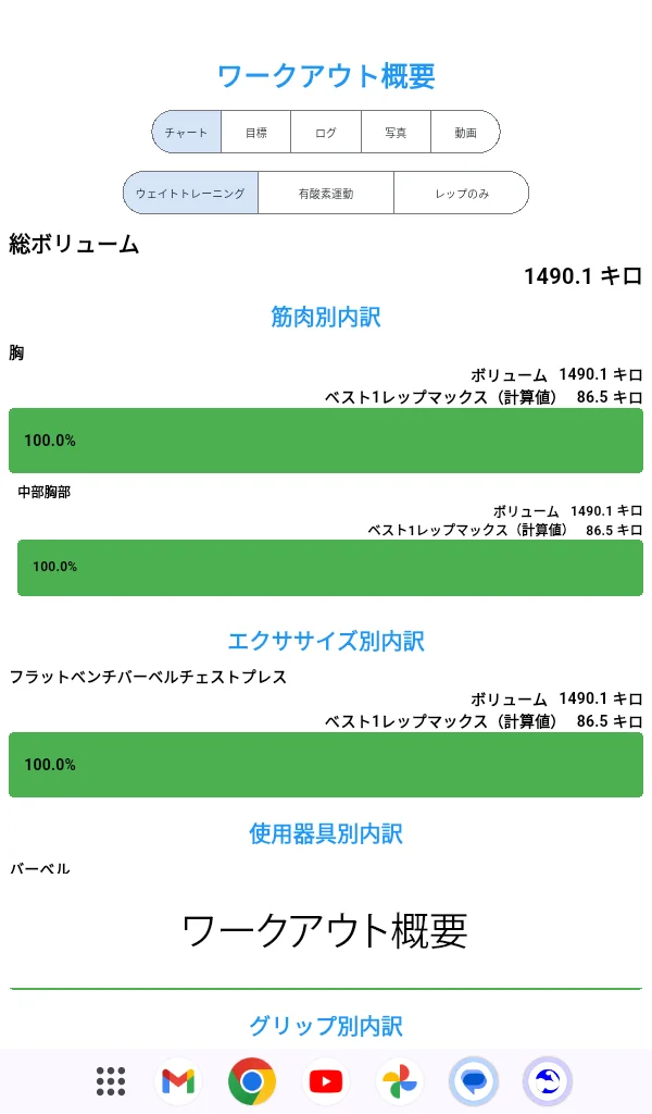 Androidタブレットのスクリーンショット