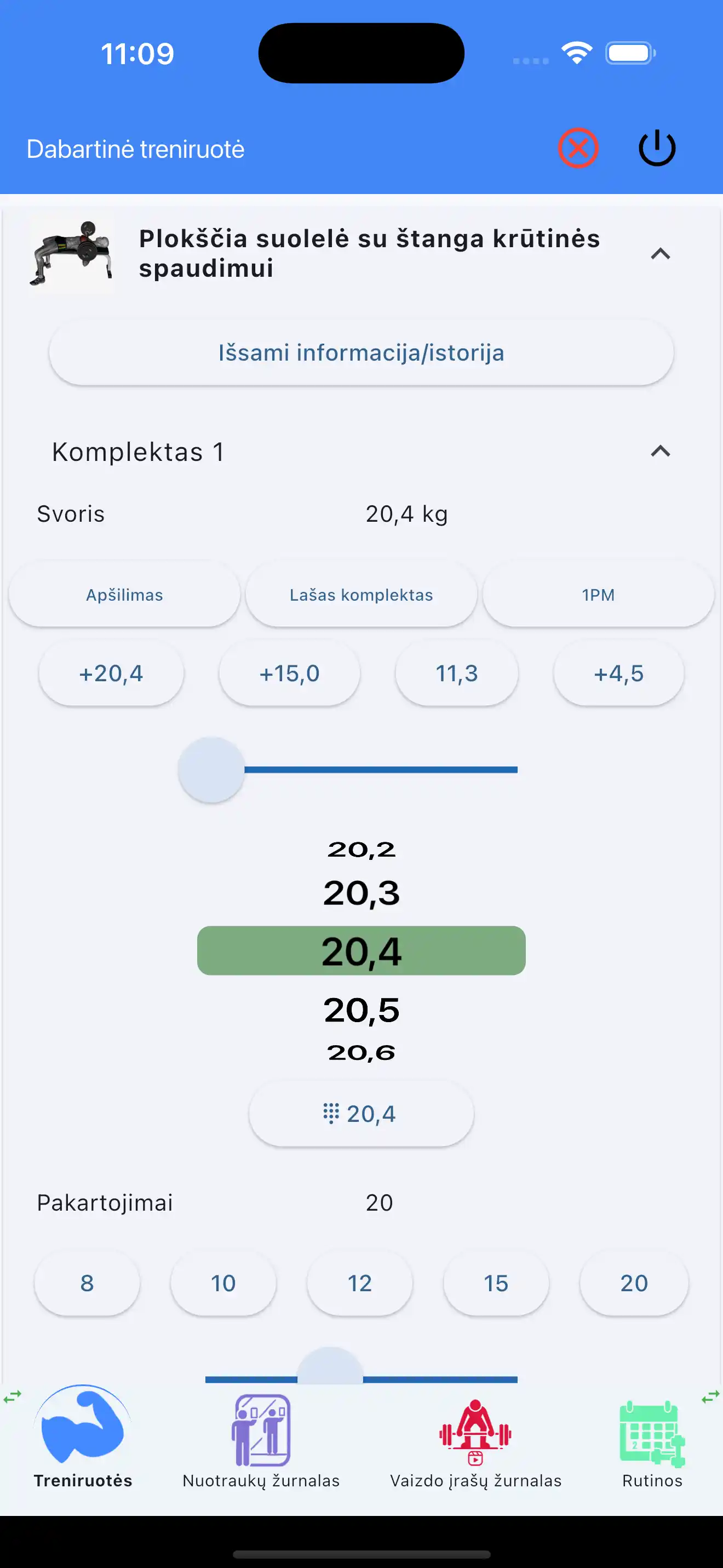 Įvedimas vienu pirštu svorio treniruotė