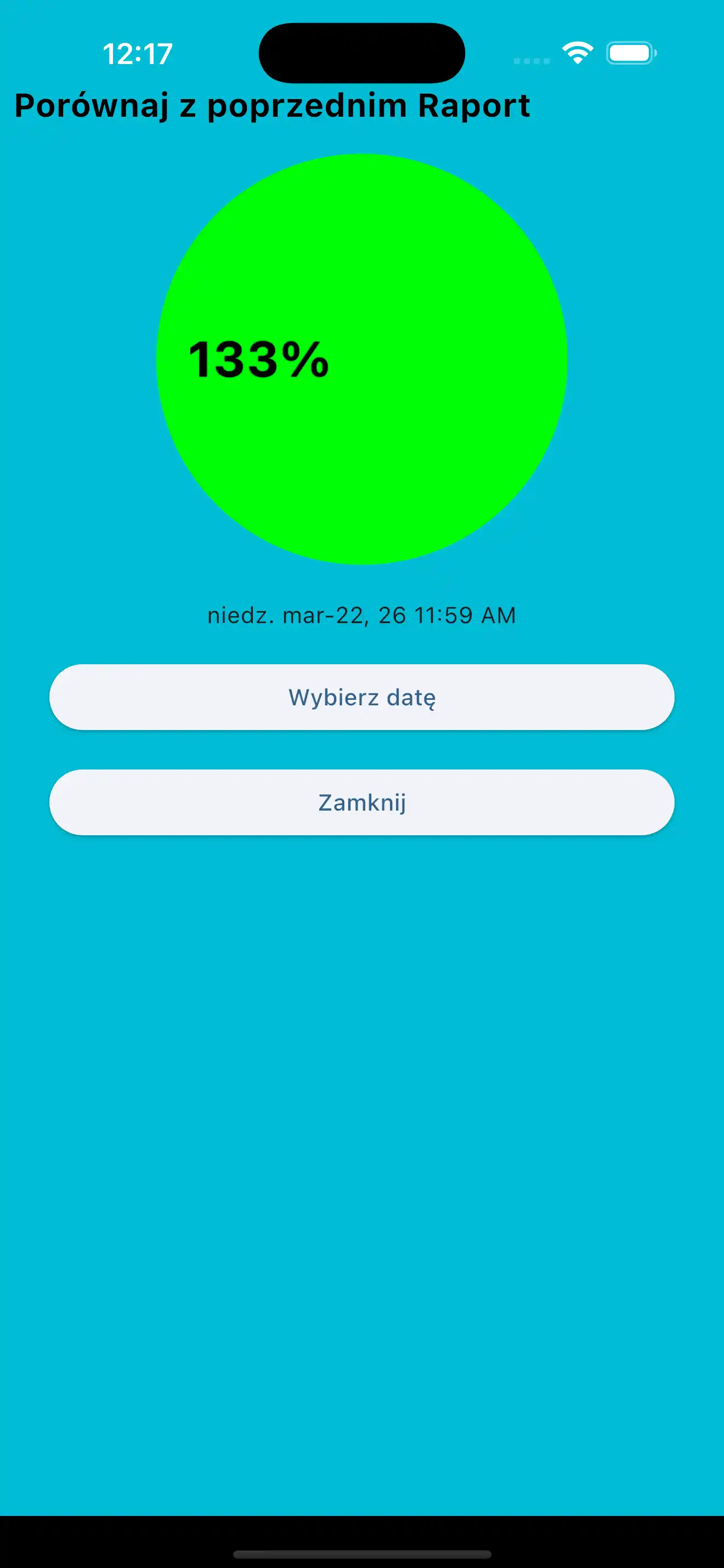 Porównanie poprzednich tylko powtórzeń