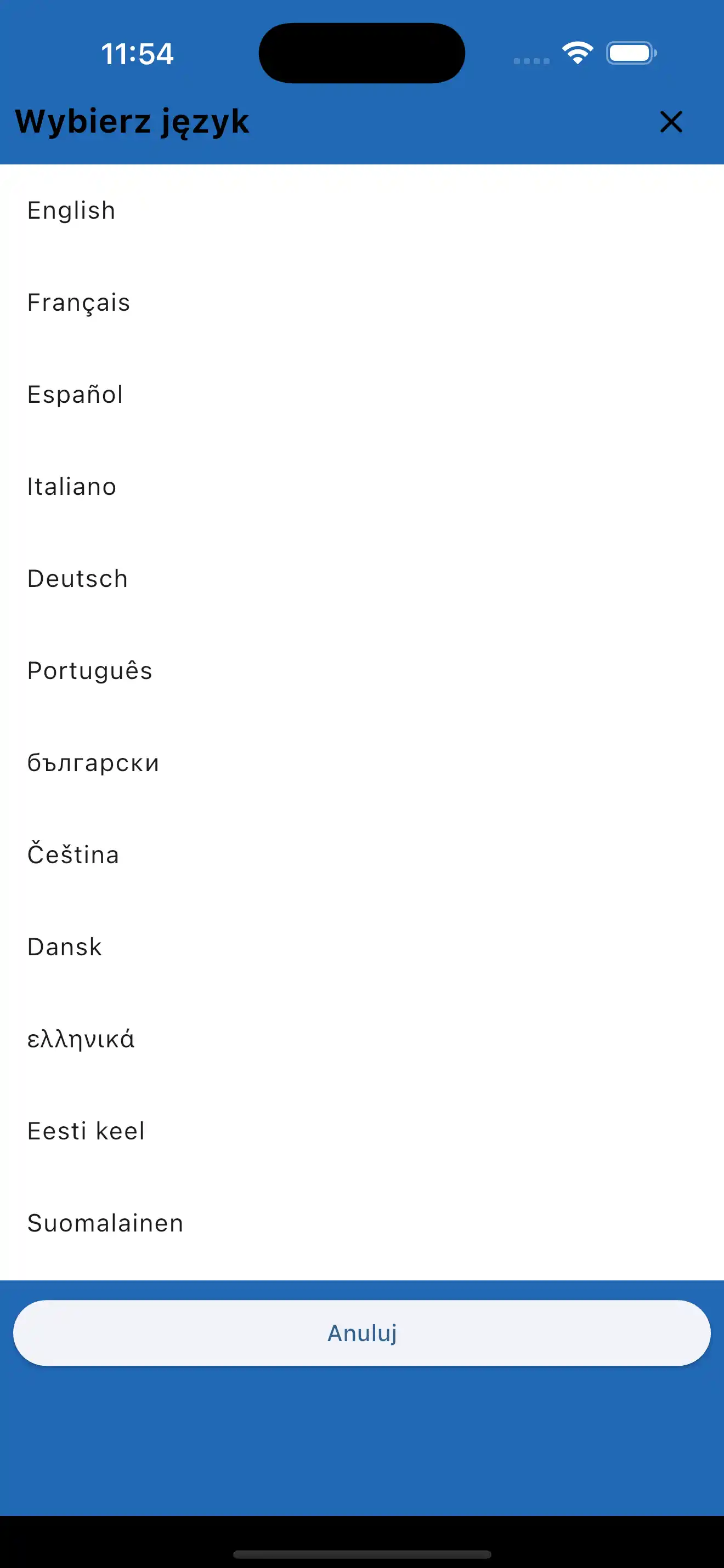 Wsparcie wielu języków