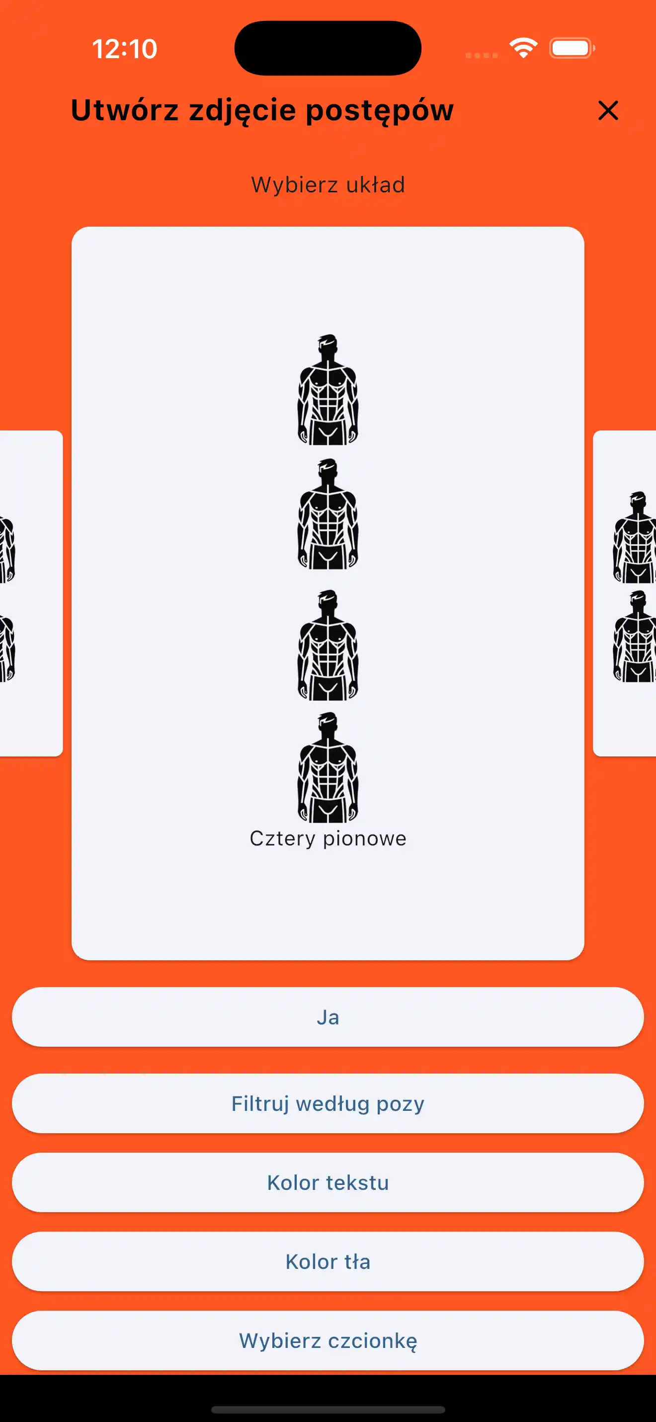 Zdjęcie postępów czwarte pionowe