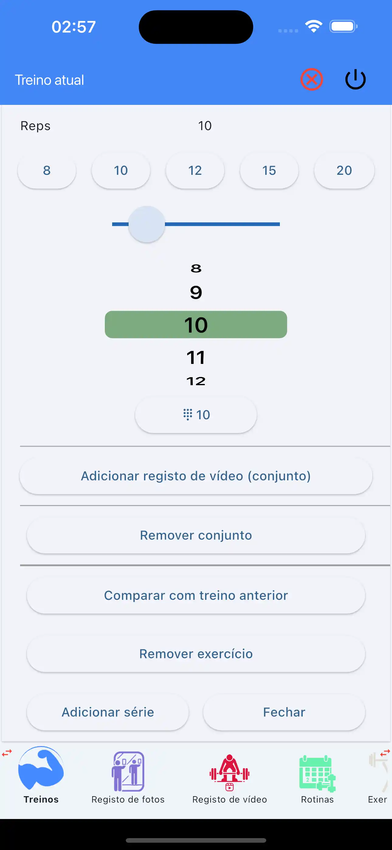 Adicionar Registro de Vídeo de Configuração