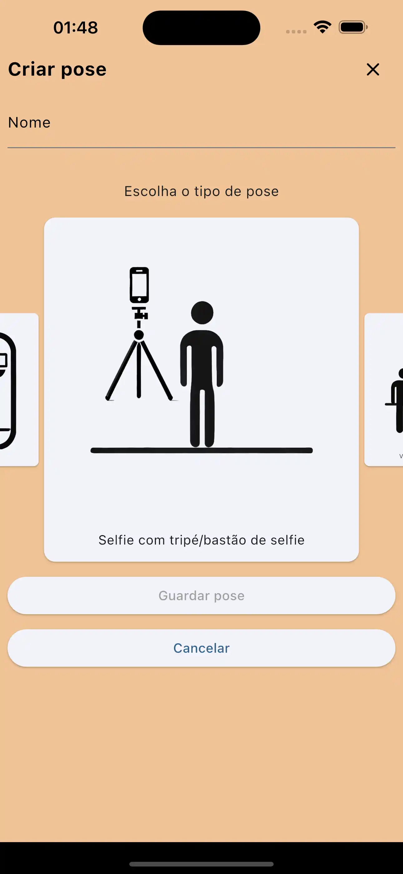 Criar pose de selfie no espelhos