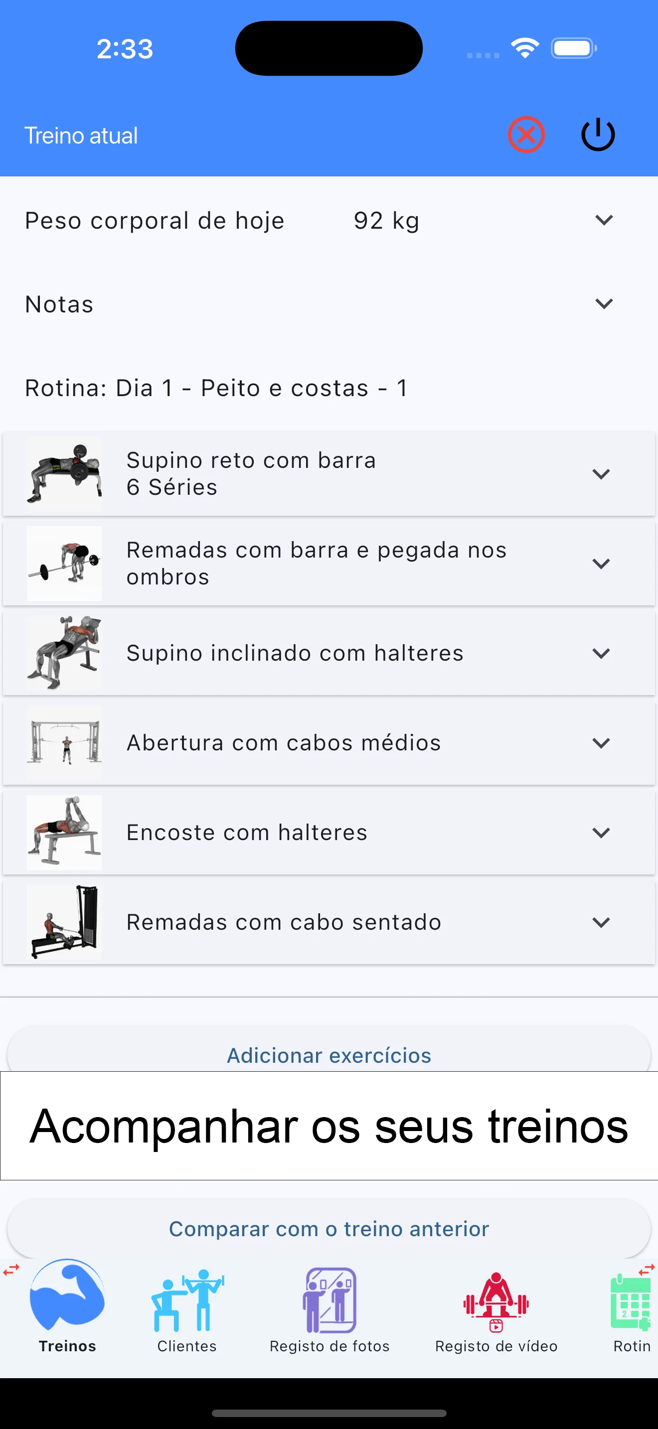 Captura de tela do iPhone